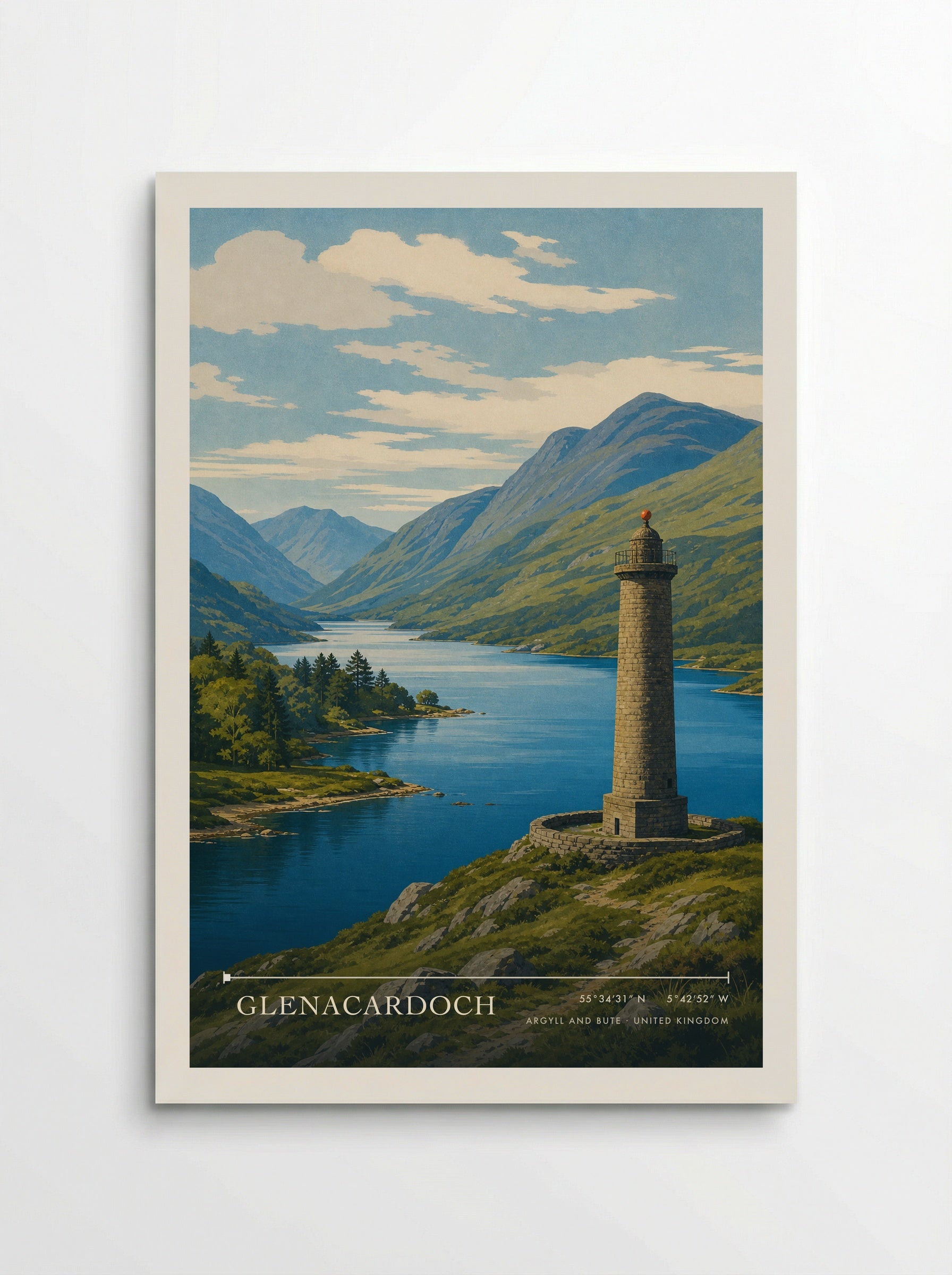 Glenacardoch Argyll and Bute United Kingdom Travel Poster - Poster