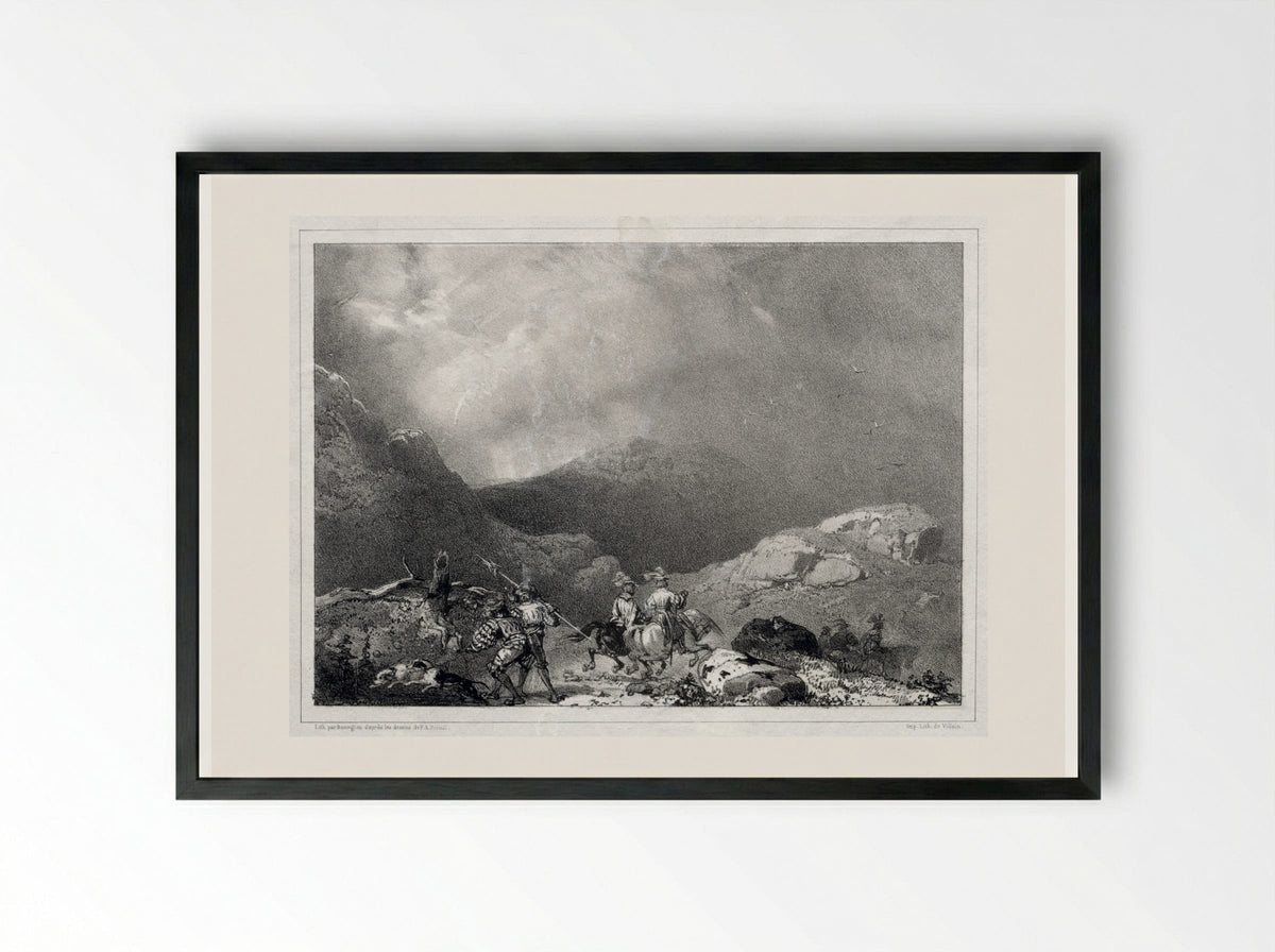 Glenfinlas - Richard Parkes Bonington - Framed Print Black