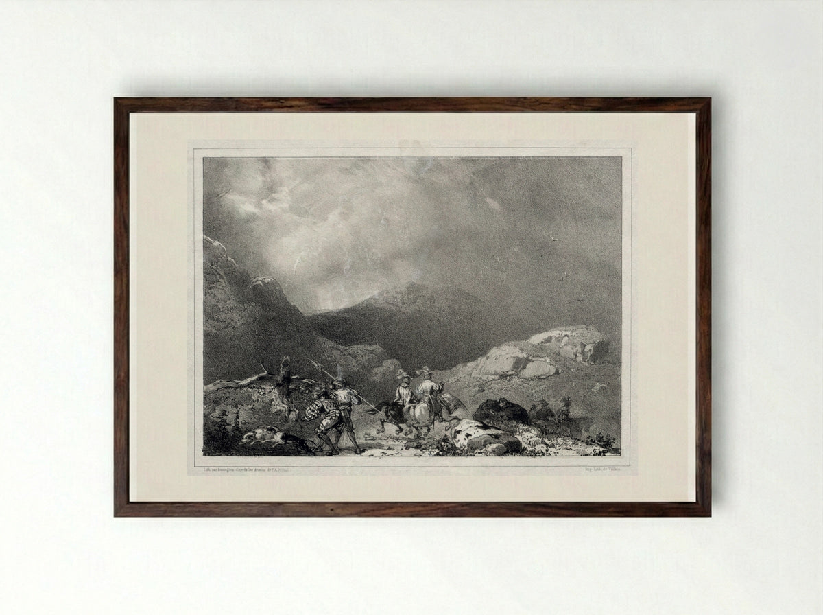 Glenfinlas - Richard Parkes Bonington - Framed Print Dark Wood