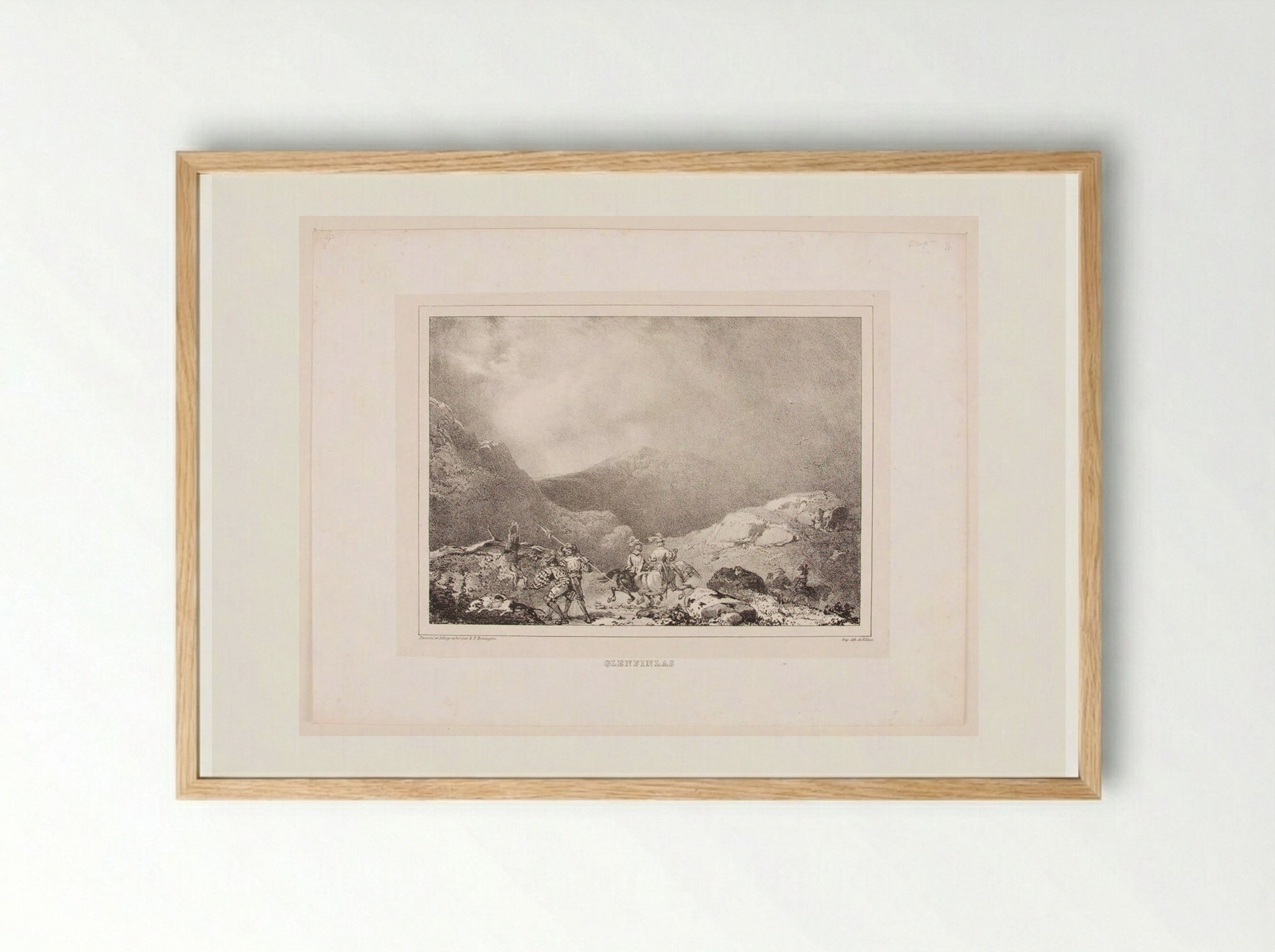 Glenfinlas - Richard Parkes Bonington - Framed Print Wood
