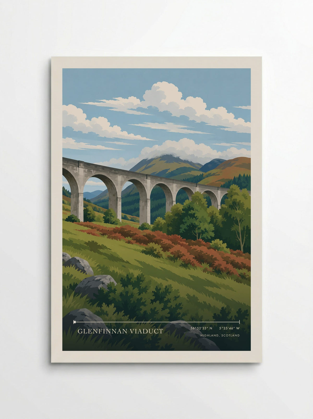 Glenfinnan Viaduct, Highland, Scotland | Travel Poster - Poster