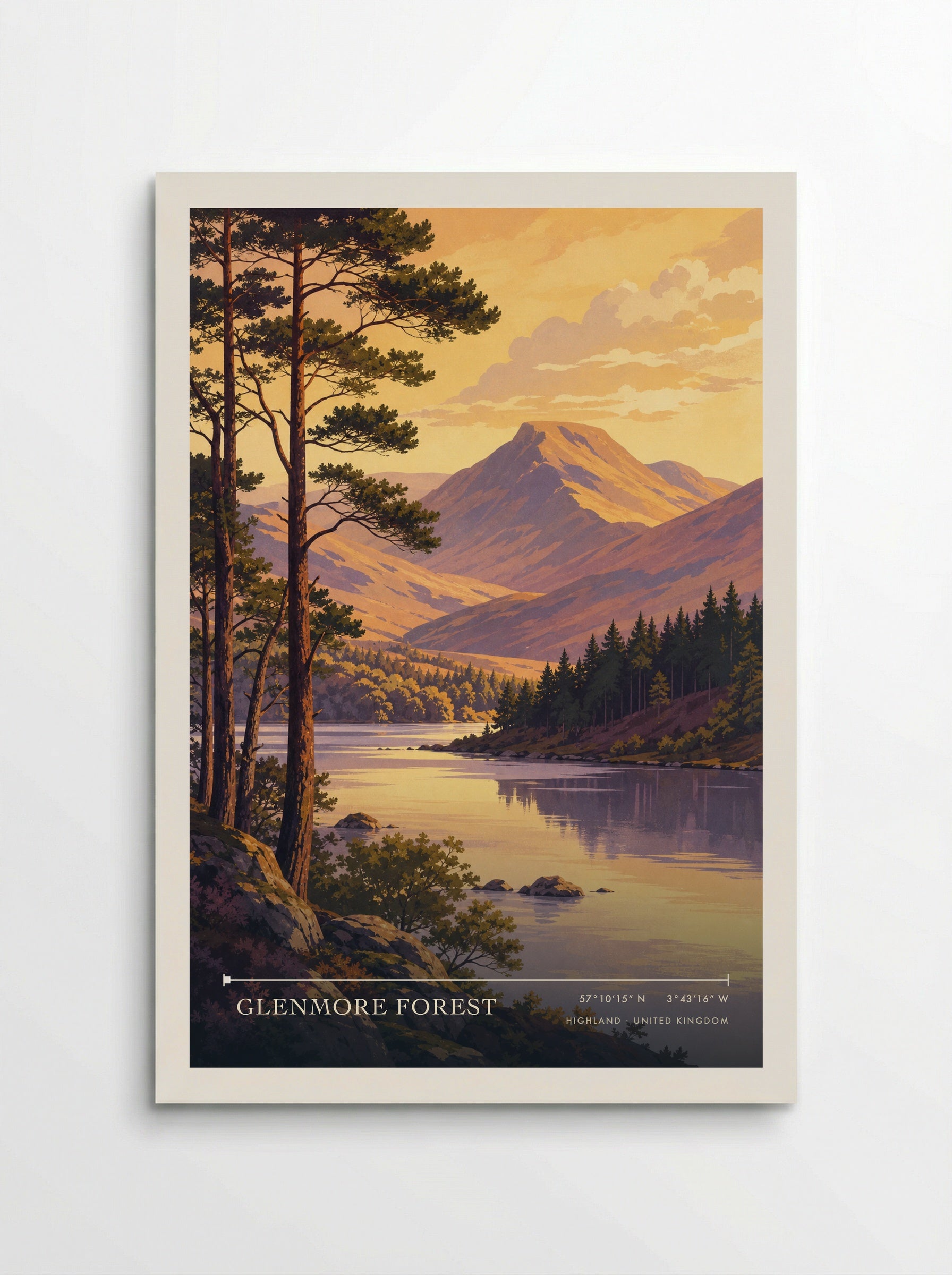 Glenmore Forest Highland United Kingdom Travel Poster - Poster