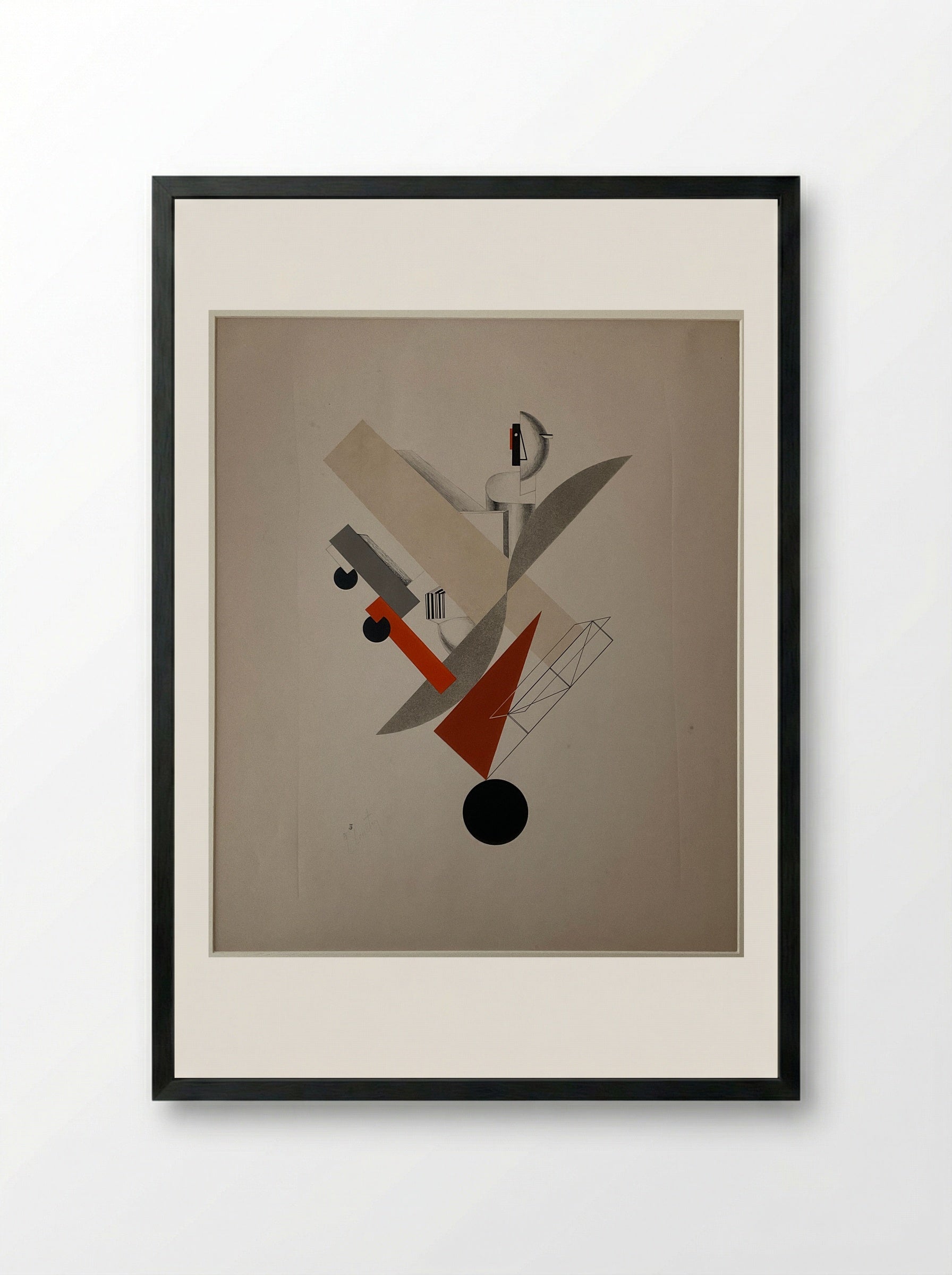 Globetrotter in Time - El Lissitzky - Framed Print Black