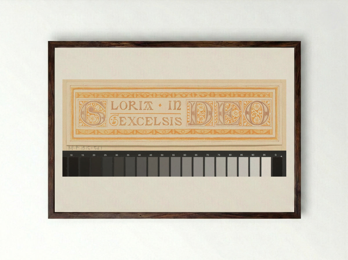 Gloria in excelsis Deo - Antoon Derkinderen - Framed Print Dark Wood