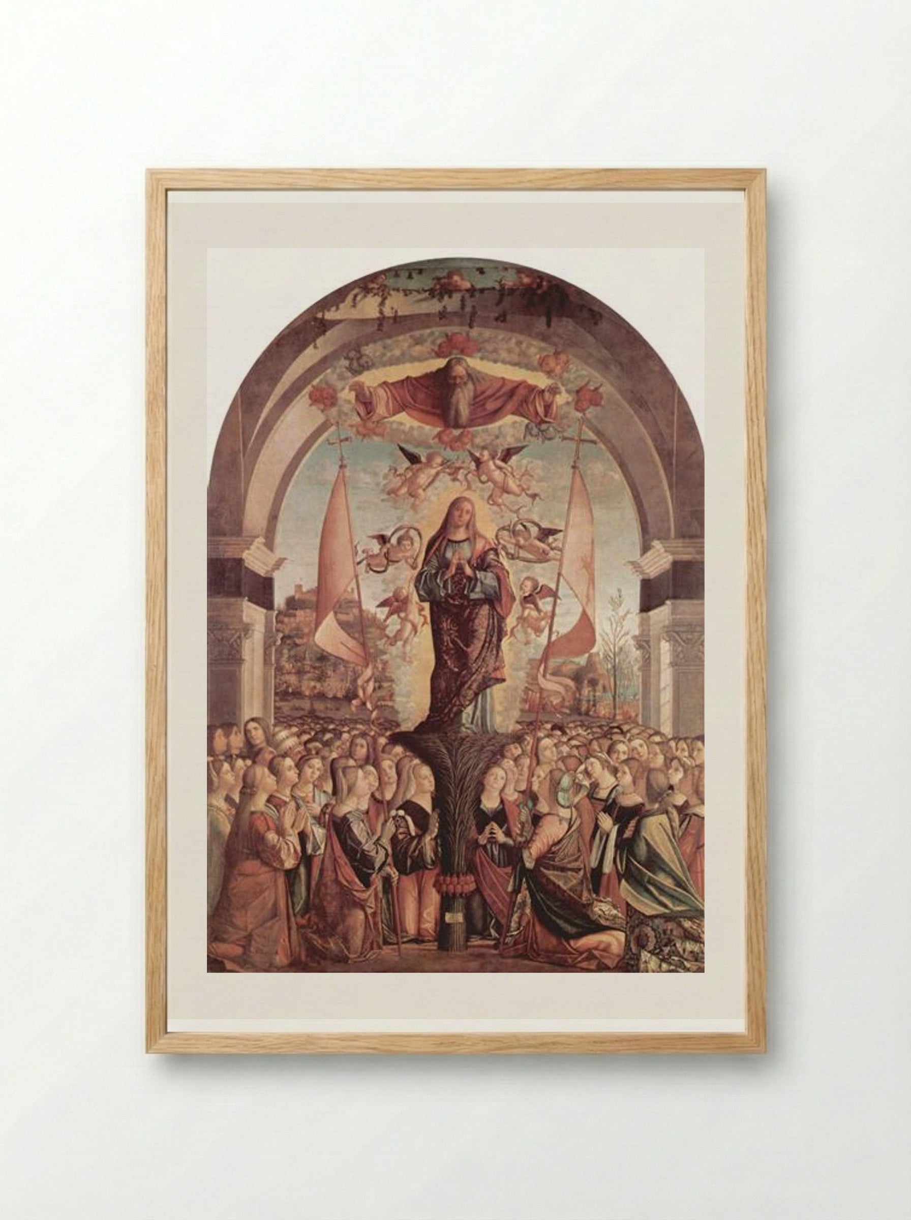 Glorification of St. Ursula and her Companions - Vittore Carpaccio - Framed Print Wood
