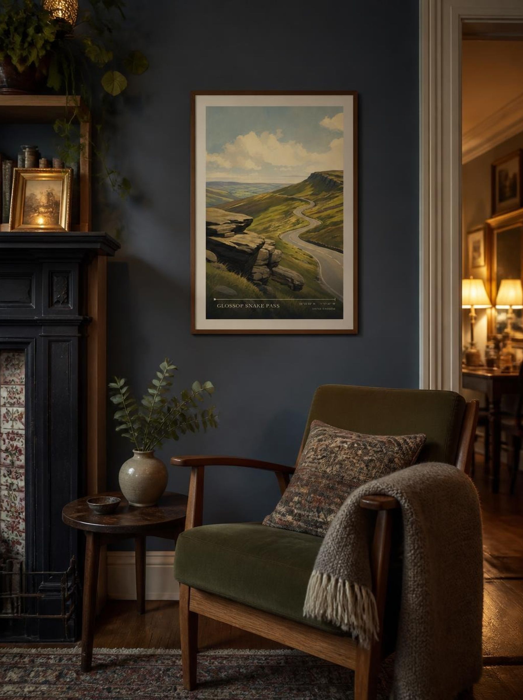 Glossop Snake Pass United Kingdom Travel Poster - Lifestyle