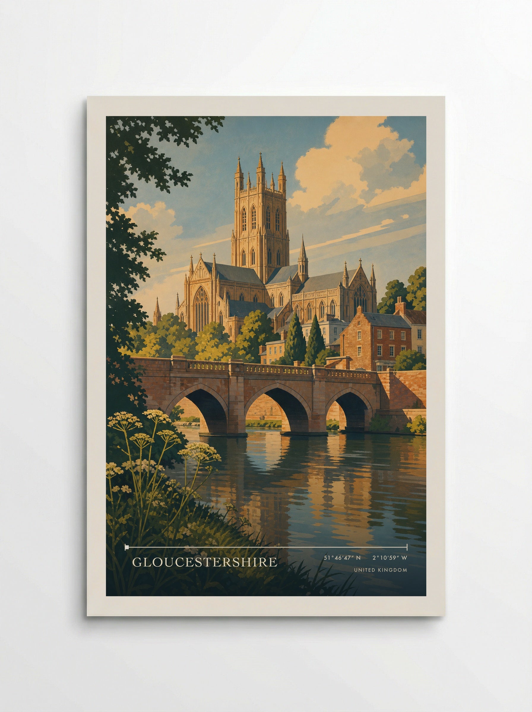 Gloucestershire United Kingdom Travel Poster - Poster