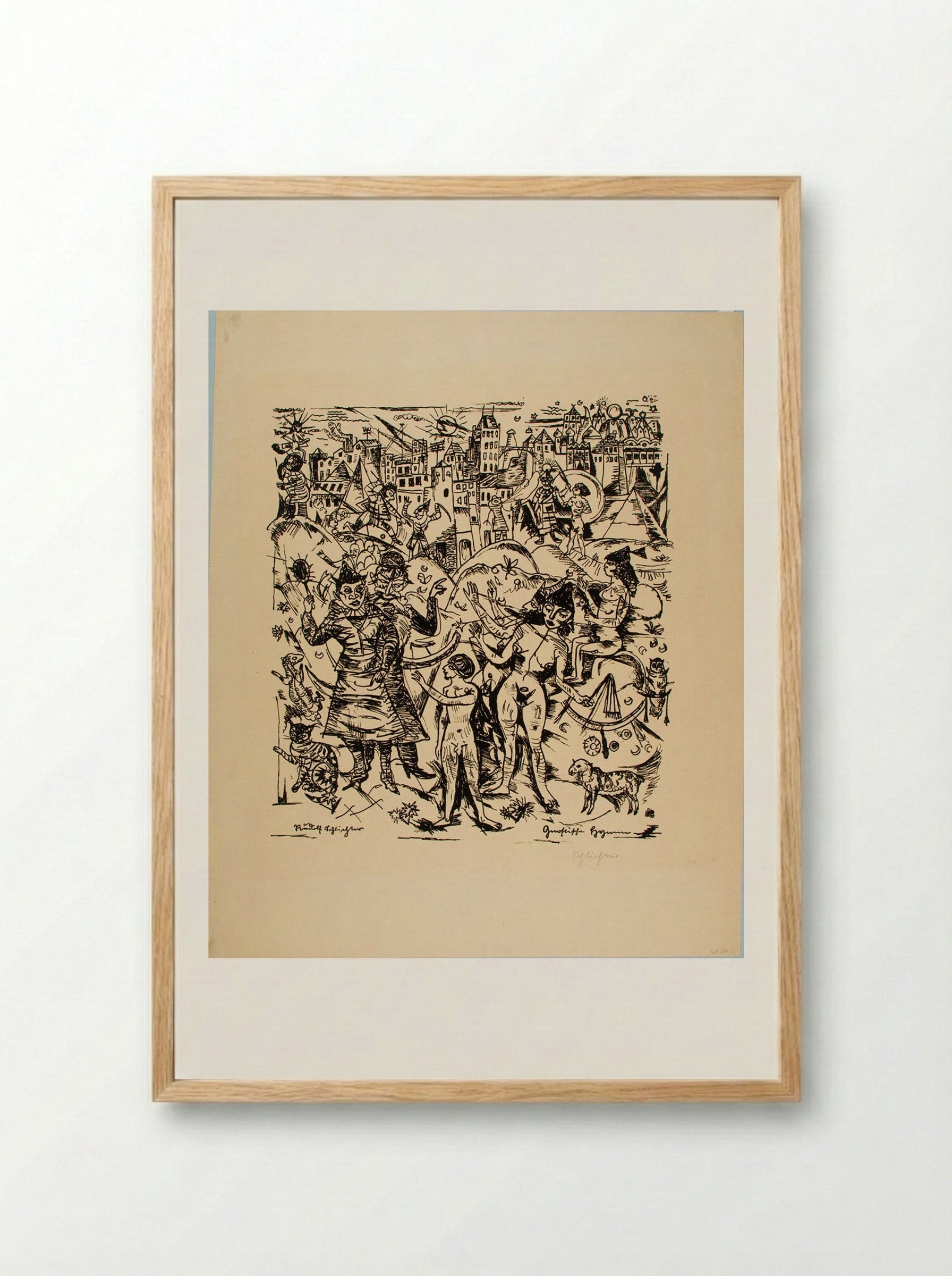 Gnostic Hymn - Rudolf Schlichter - Framed Print Wood