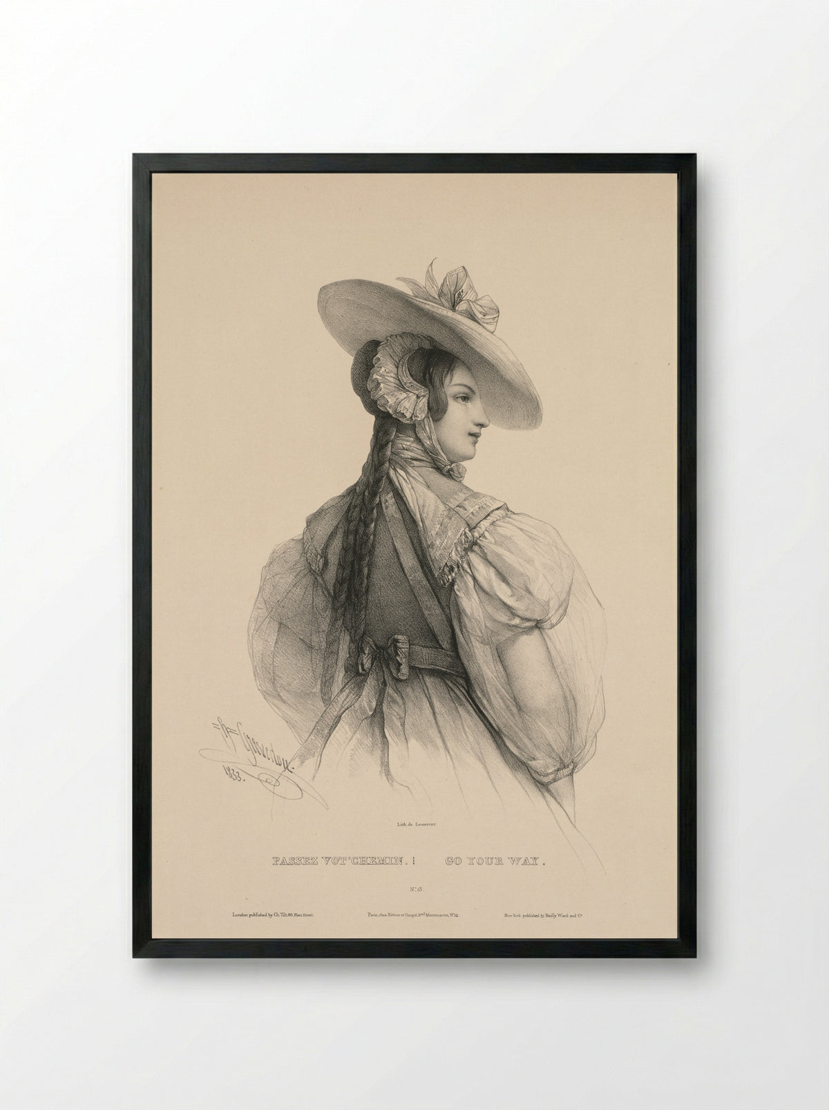 Go Your Way (Passez Vot'Chemin) - Henri Grevedon - Framed Print Black