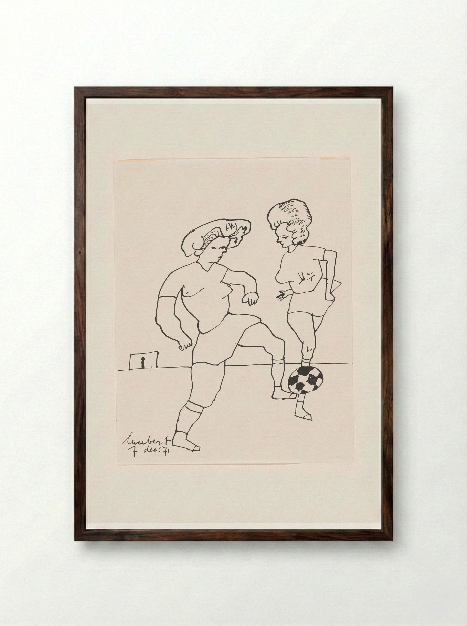 Goal III - Lucebert - Framed Print Dark Wood