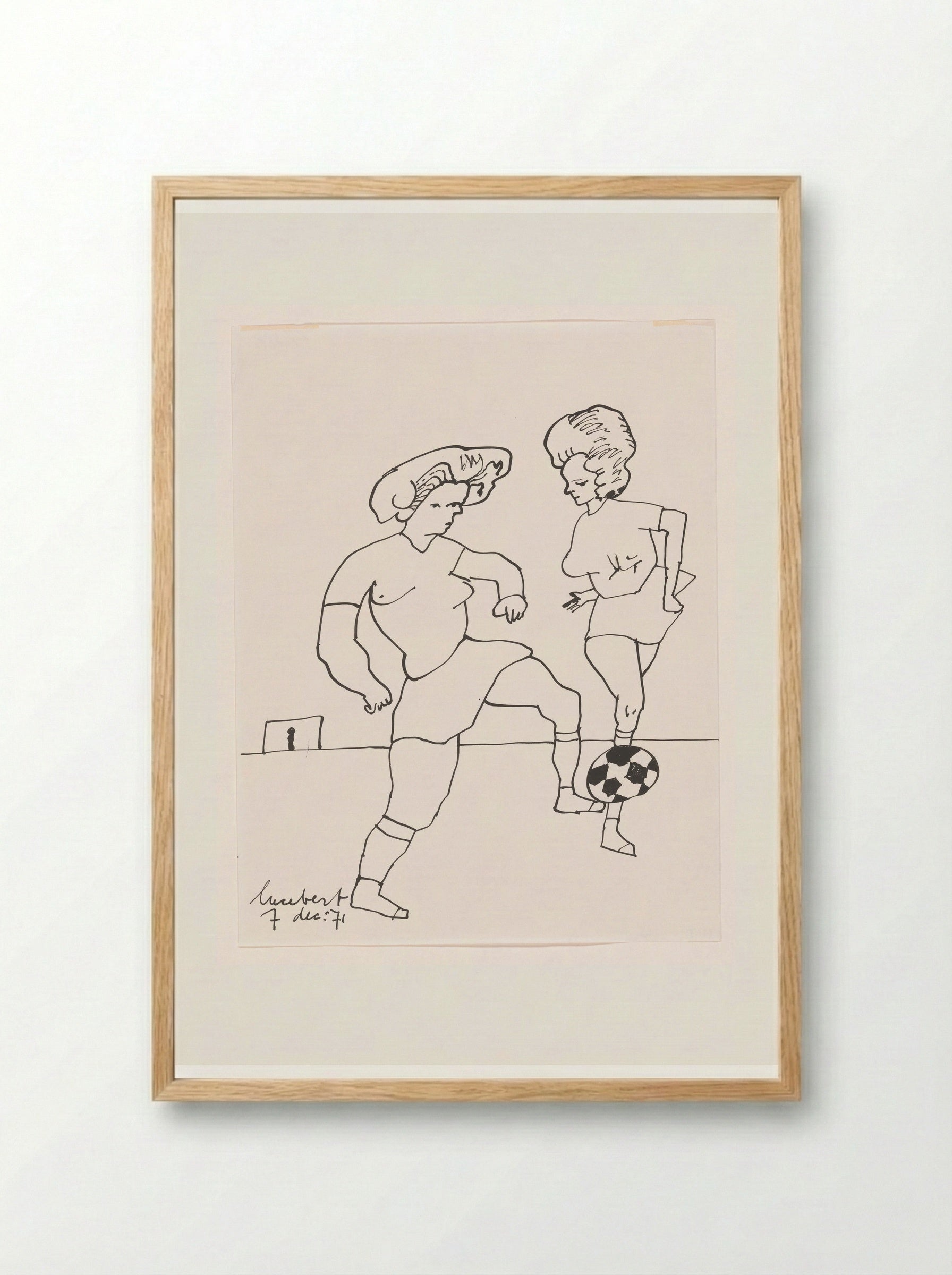 Goal III - Lucebert - Framed Print Wood