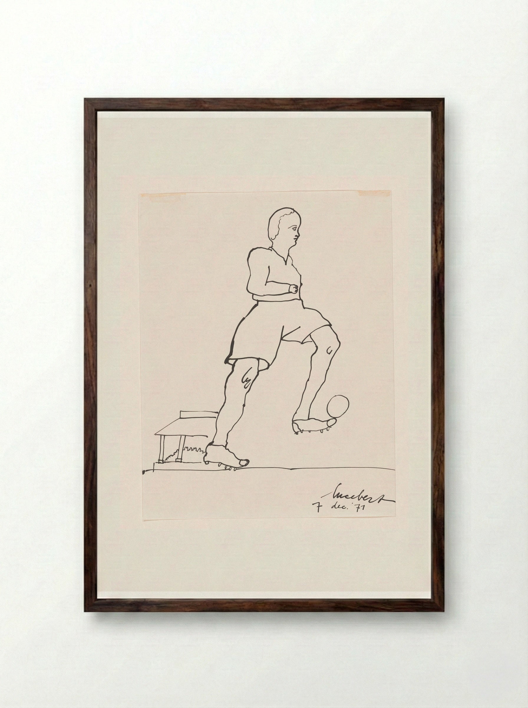Goal II - Lucebert - Framed Print Dark Wood