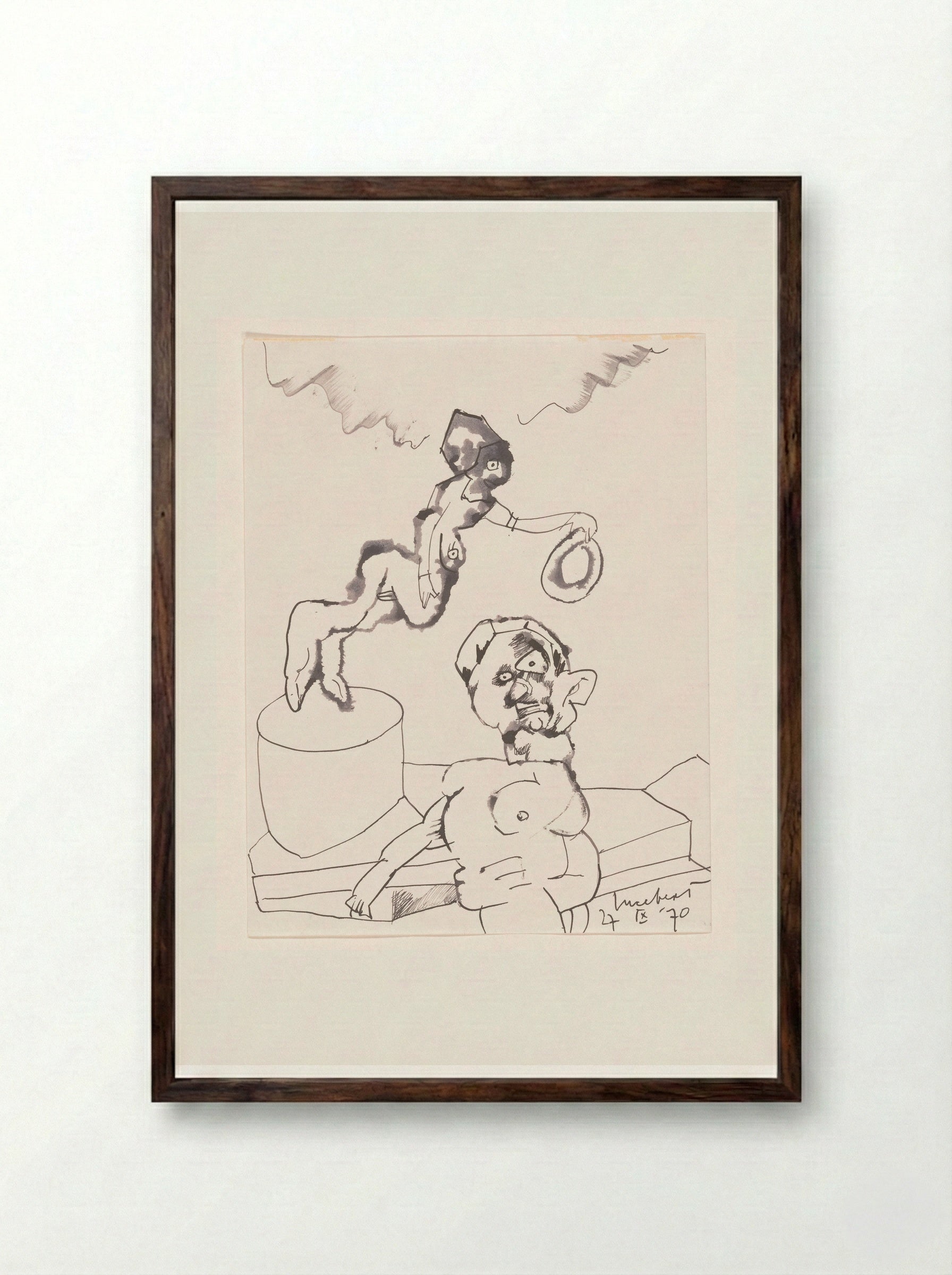 Goal I - Lucebert - Framed Print Dark Wood