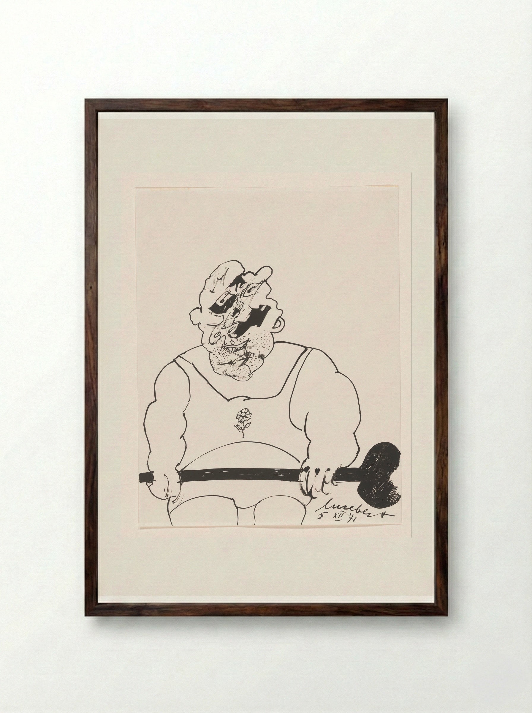Goal VI - Lucebert - Framed Print Dark Wood