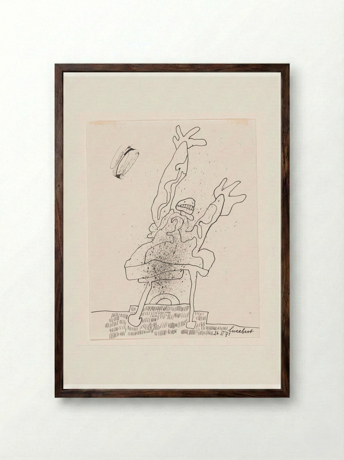 Goal V - Lucebert - Framed Print Dark Wood