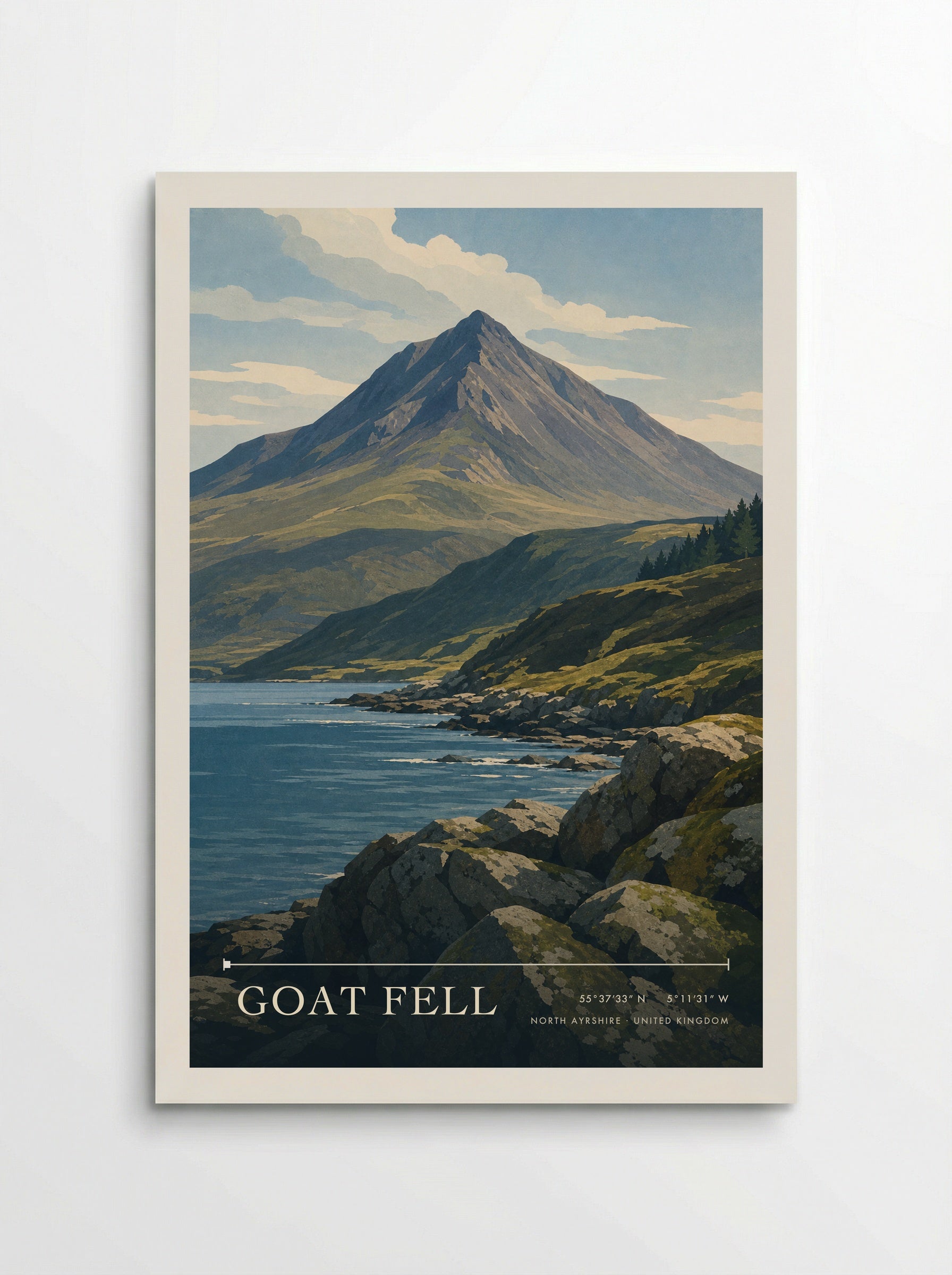 Goat Fell North Ayrshire United Kingdom Travel Poster - Poster