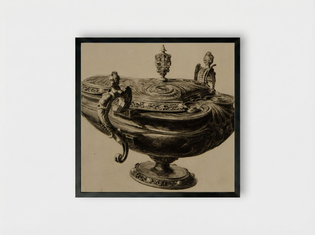 Goblet of Oriental Sardonyx - Jules Ferdinand Jacquemart - Framed Print Black