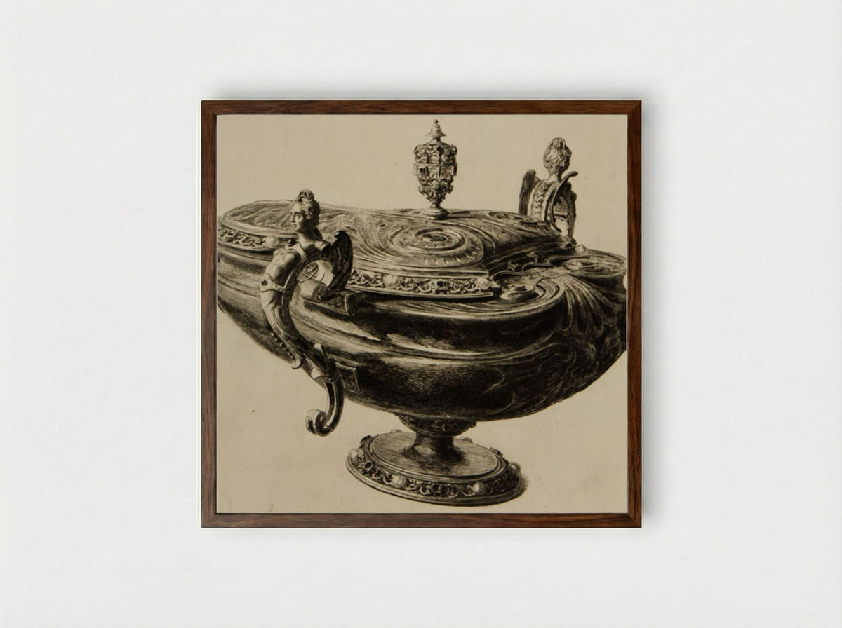 Goblet of Oriental Sardonyx - Jules Ferdinand Jacquemart - Framed Print Dark Wood