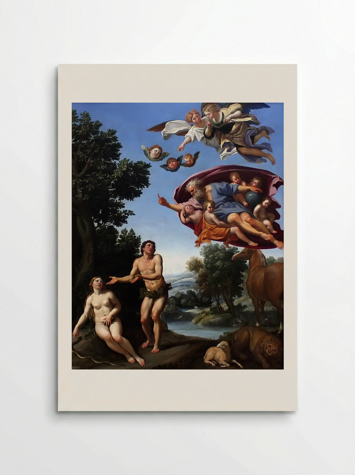 God Punishing Adam and Eve - Domenichino - Poster