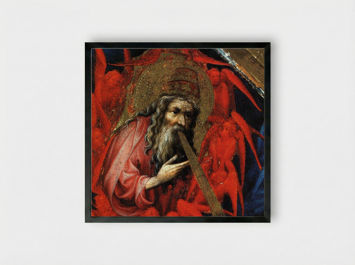 God the Father (from the Champmol Altarpiece) - Melchior Broederlam - Framed Print Black