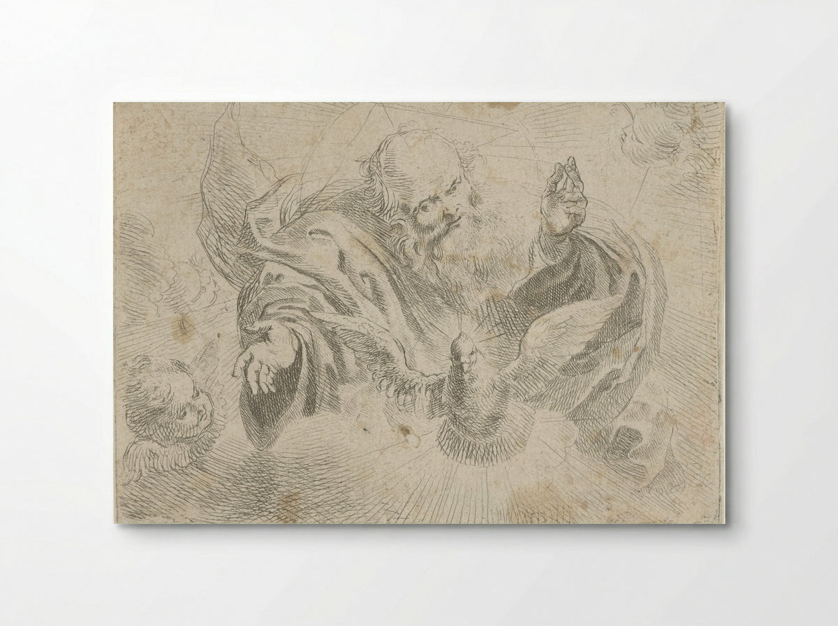 God the Father with the Dove of the Holy Spirit - Jan Miel - Poster