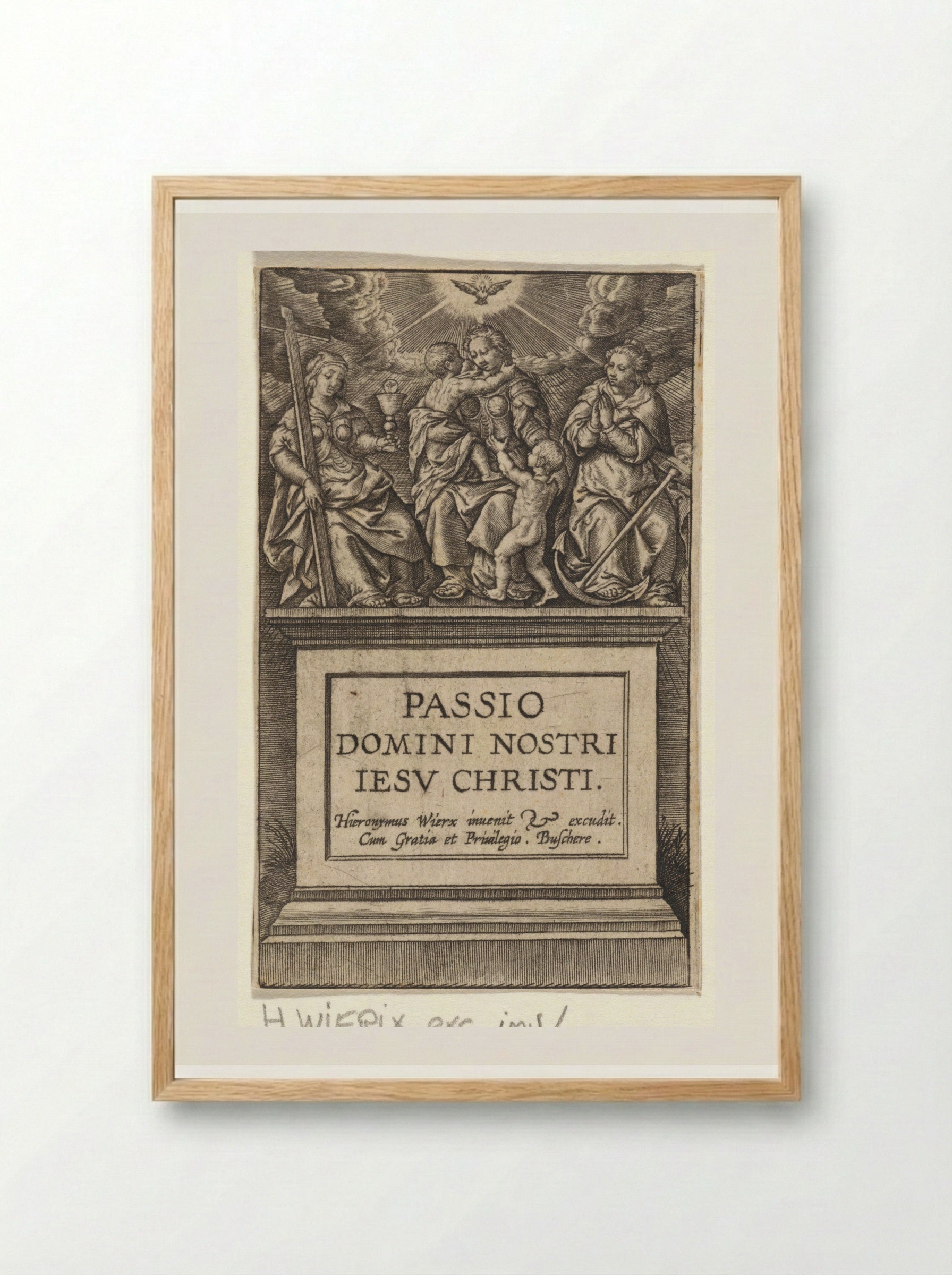 Goddelijke deugden - Hieronymus Wierix - Framed Print Wood
