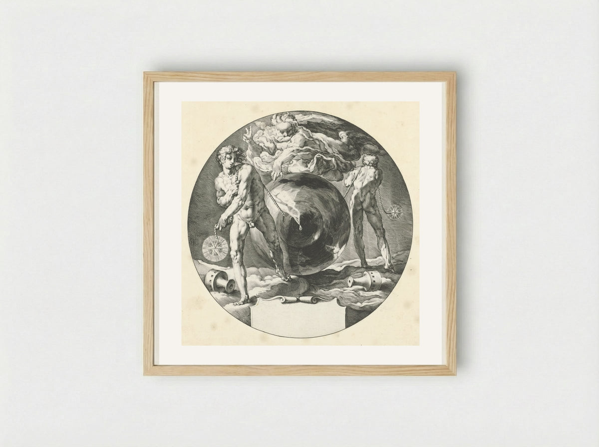Gods Geest zweeft over het water - Jan Harmensz. Muller - Framed Print Wood
