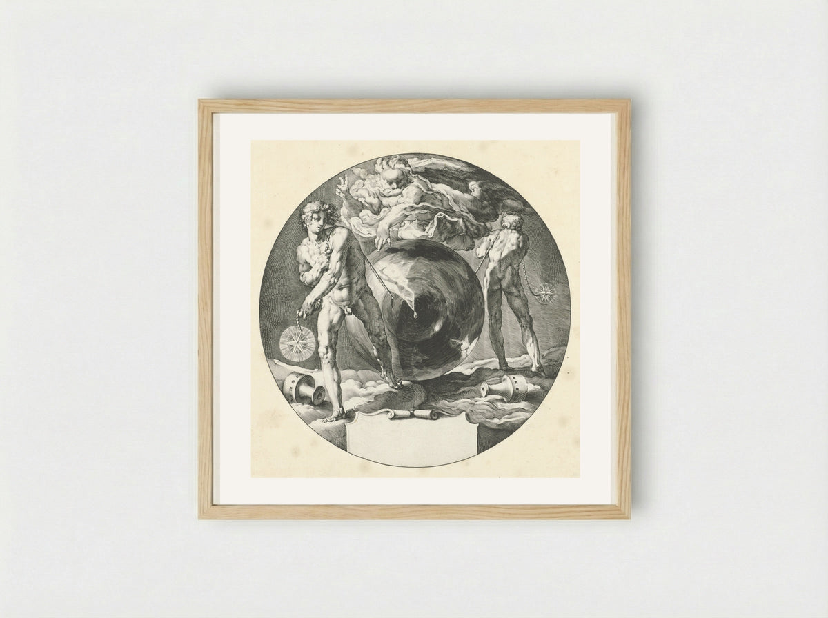 Gods Geest zweeft over het water - Jan Harmensz. Muller - Framed Print Wood