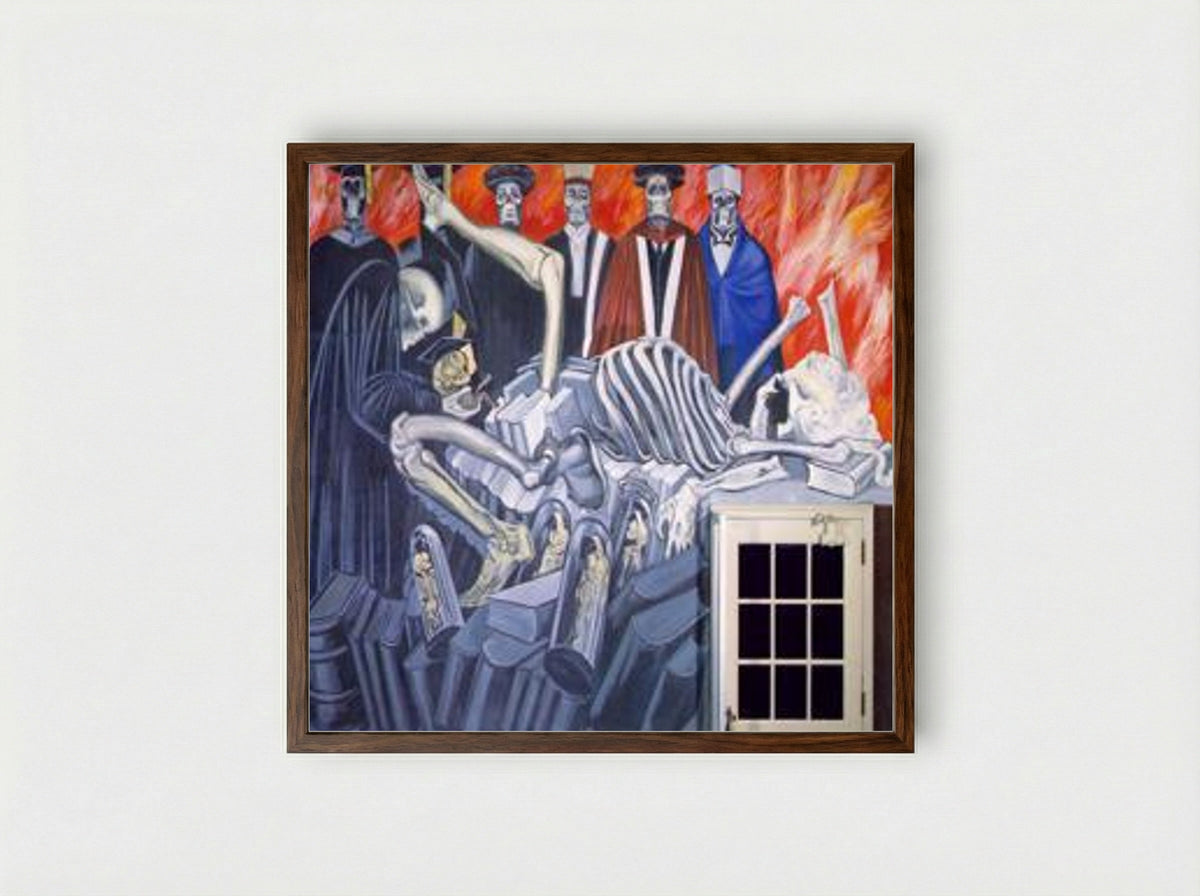 Gods of the Modern World (The Epic of American Civilization) - José Clemente Orozco - Framed Print Dark Wood