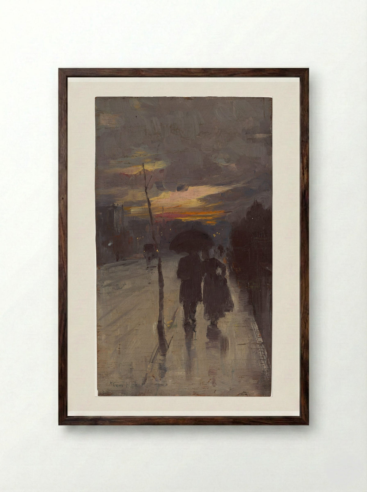 Going Home - Tom Roberts - Framed Print Dark Wood