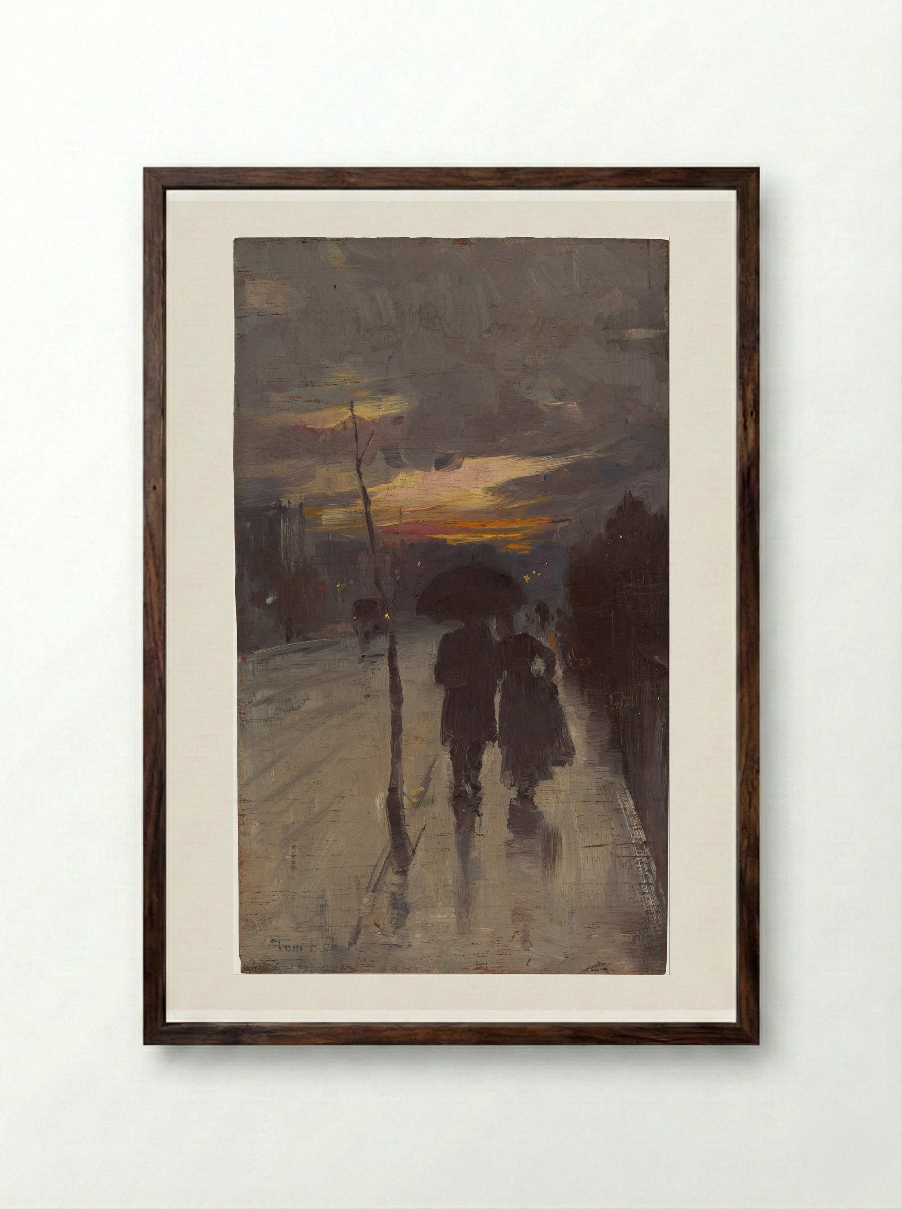 Going Home - Tom Roberts - Framed Print Dark Wood