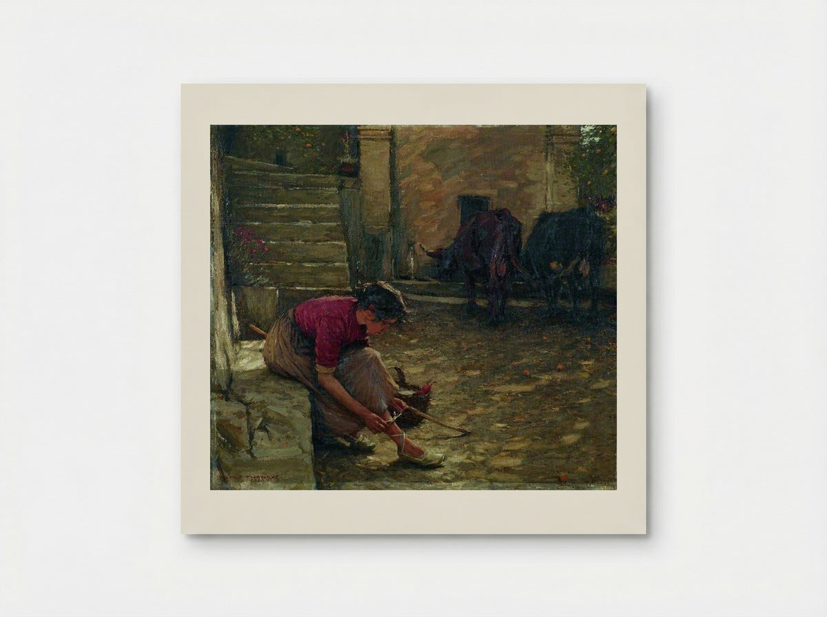 Going out with the Cows - Henry Herbert La Thangue - Poster