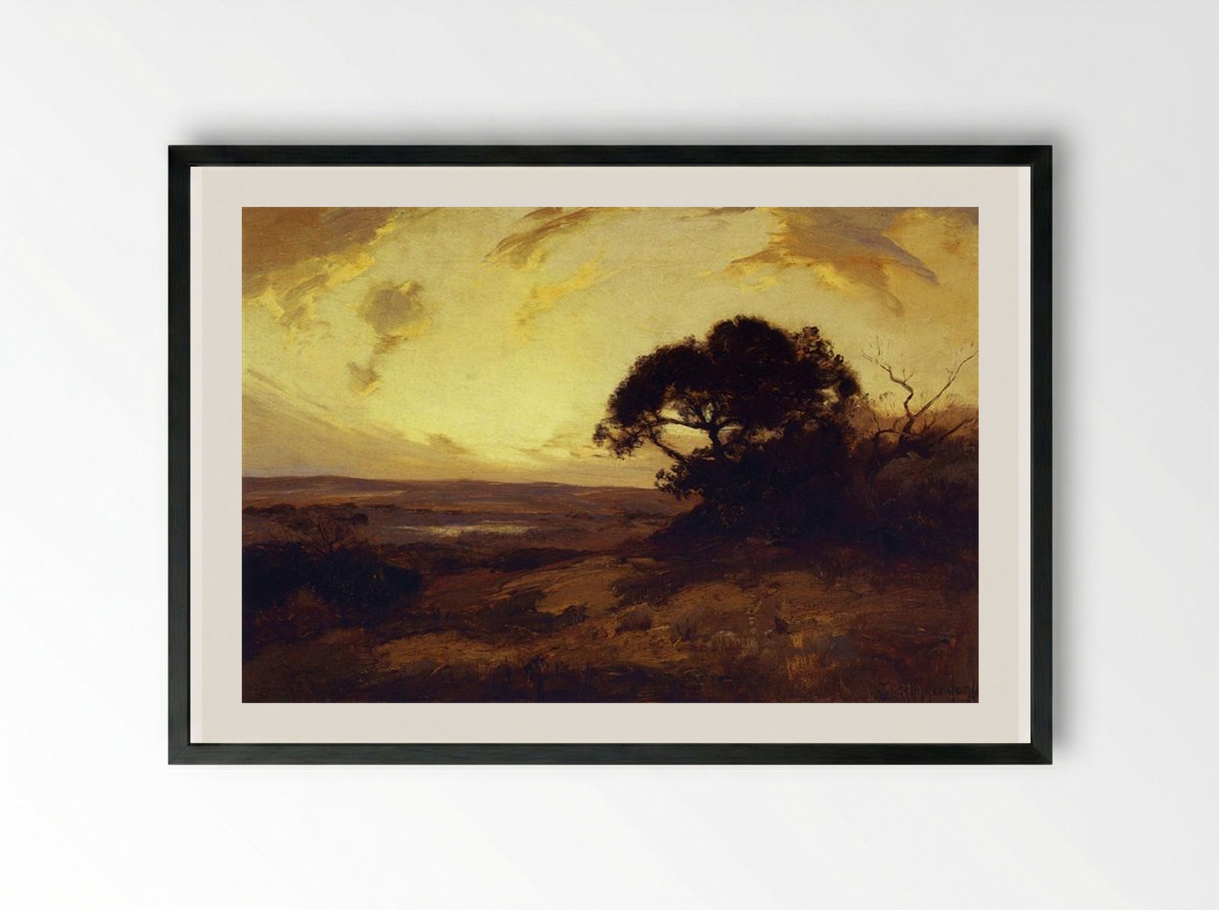 Golden Evening, Southwest Texas - Robert Julian Onderdonk - Framed Print Black