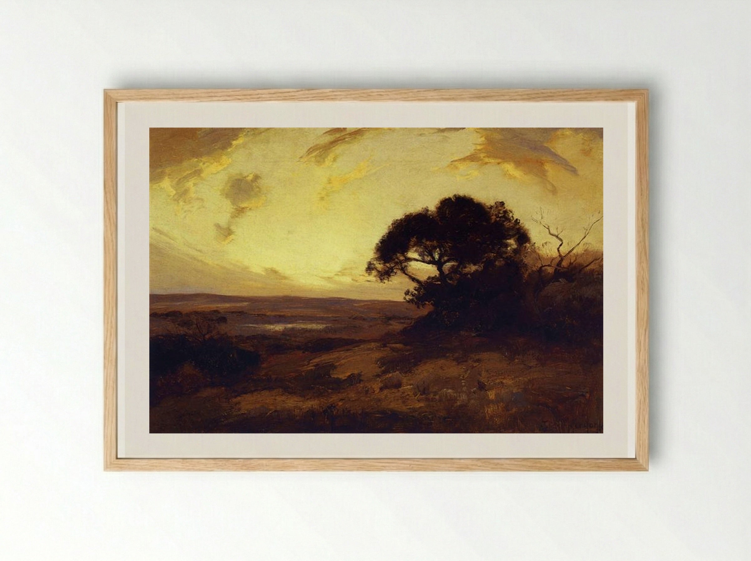 Golden Evening, Southwest Texas - Robert Julian Onderdonk - Framed Print Wood