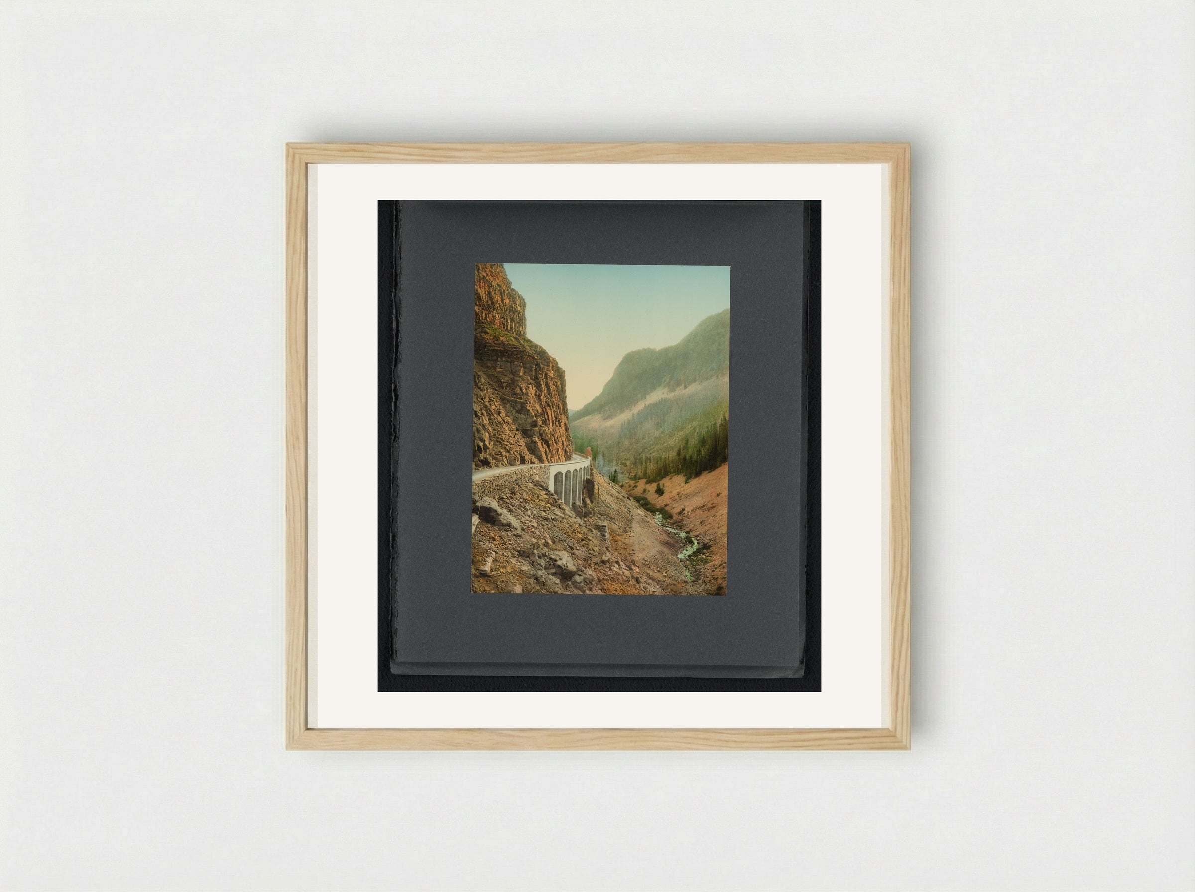 Golden Gate Viaduct, Yellowstone National Park - William Henry Jackson - Framed Print Wood