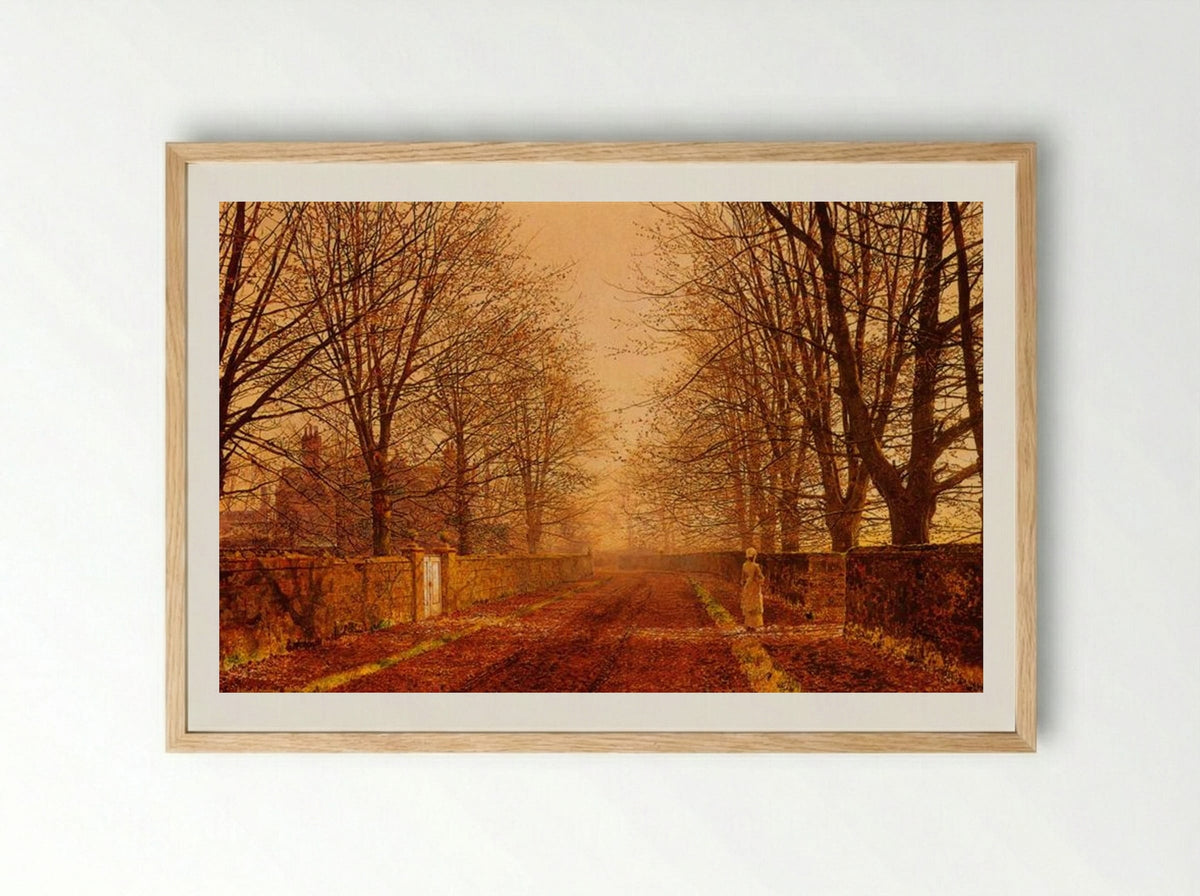 Golden Light - John Atkinson Grimshaw - Framed Print Wood