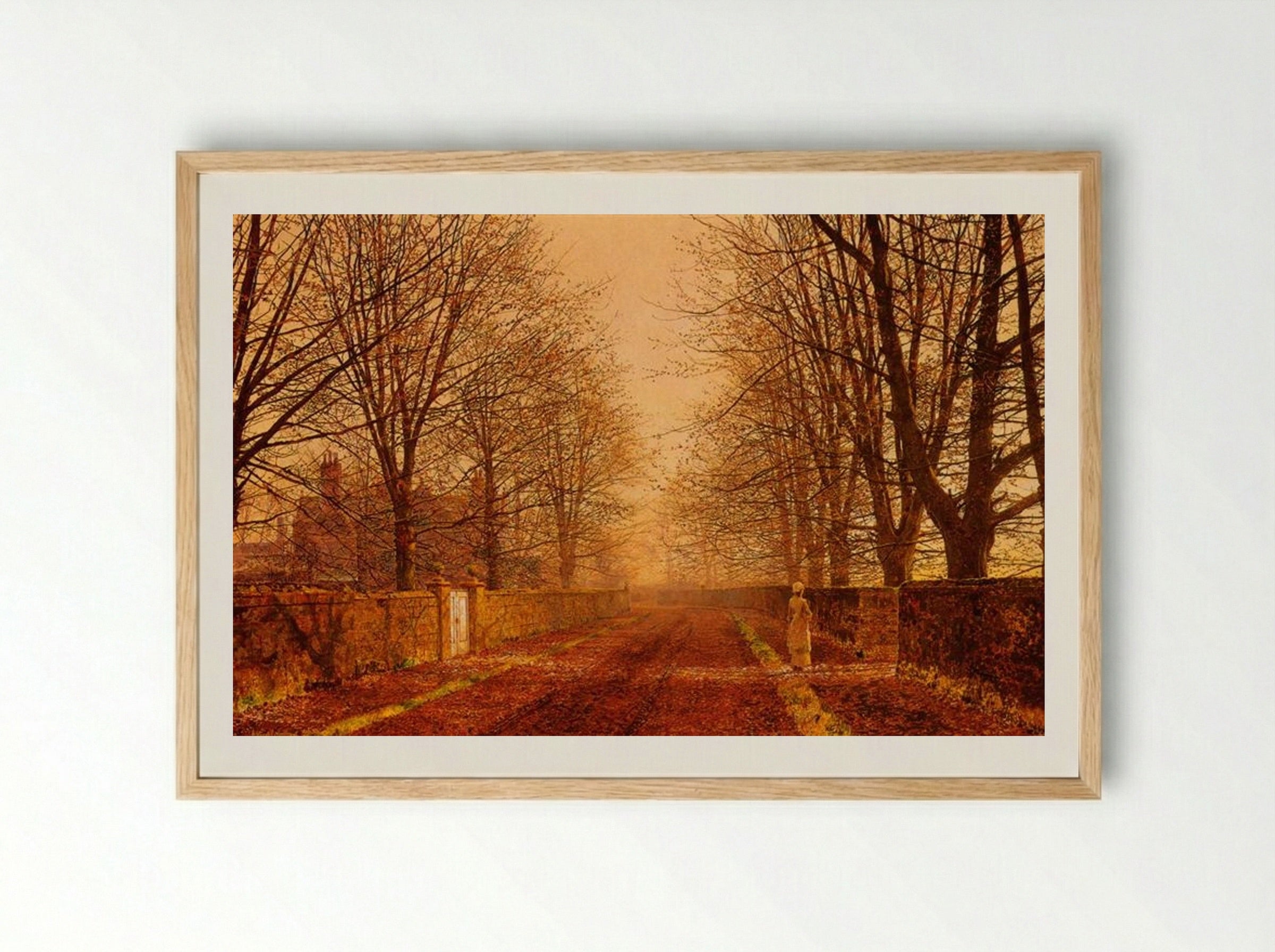 Golden Light - John Atkinson Grimshaw - Framed Print Wood