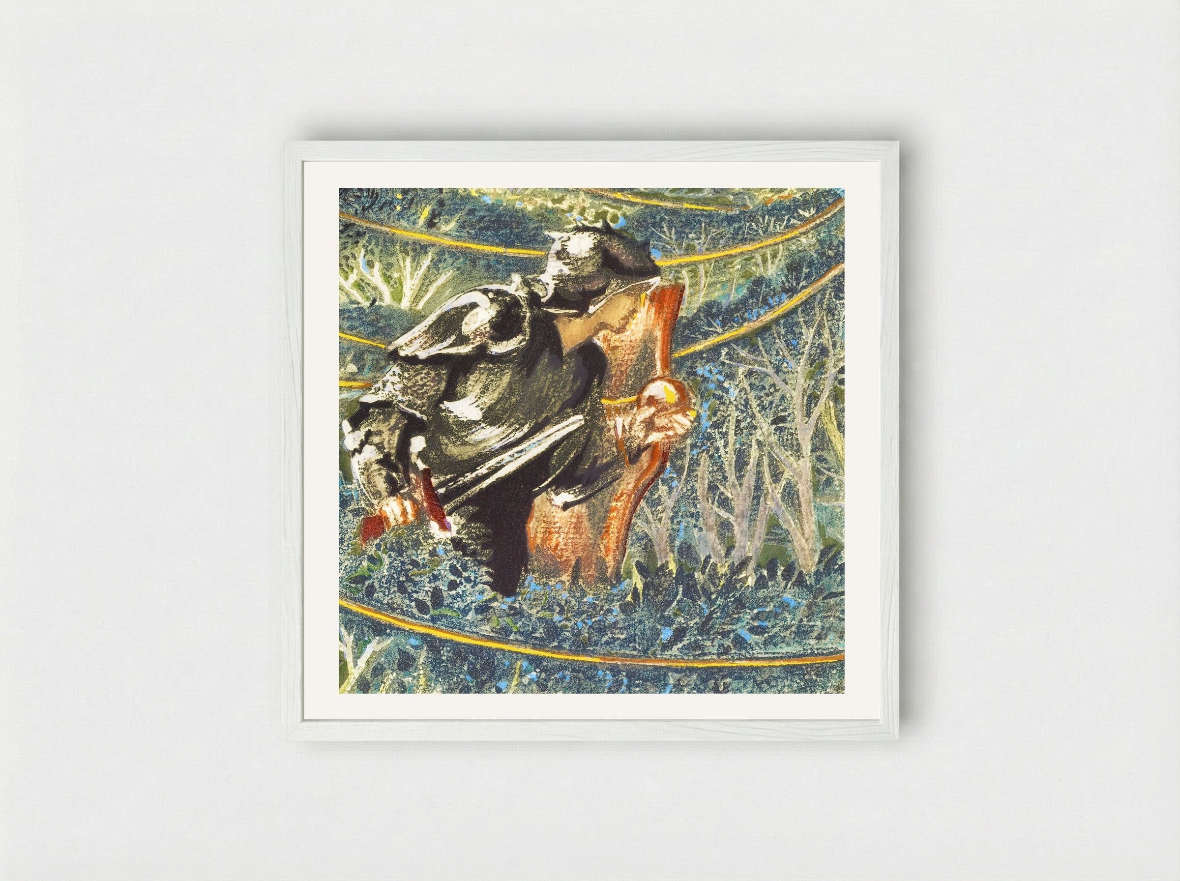 Golden Thread from The Flower Book - Edward Burne-Jones - Framed Print White