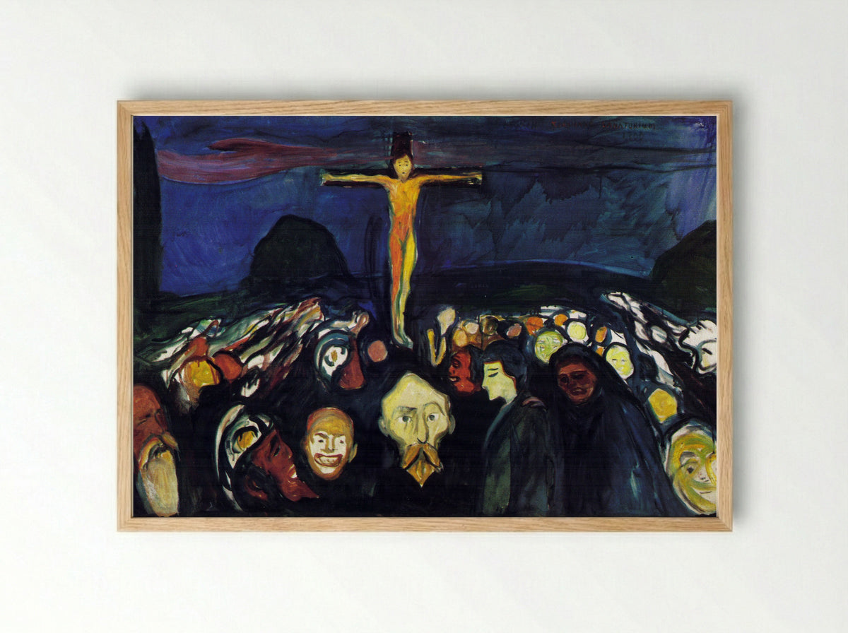 Golgotha - Edvard Munch - Framed Print Wood