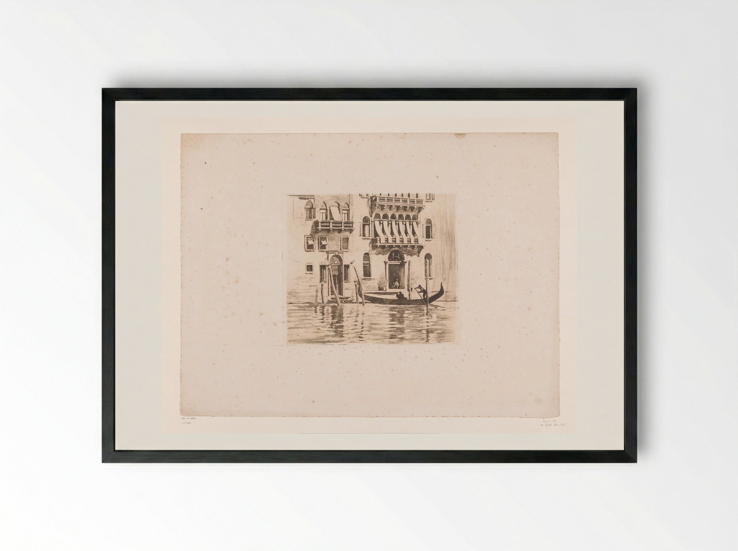 Gondelier on the Grand Canal, Venice - Willem Witsen - Framed Print Black