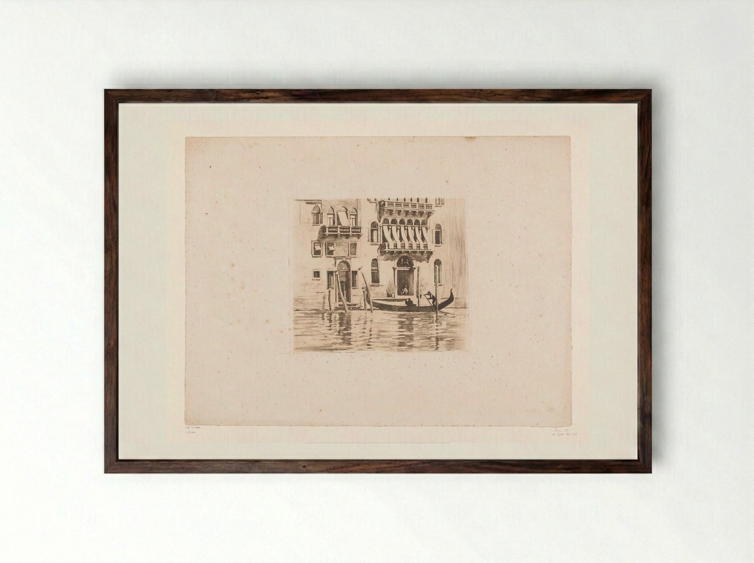 Gondelier on the Grand Canal, Venice - Willem Witsen - Framed Print Dark Wood