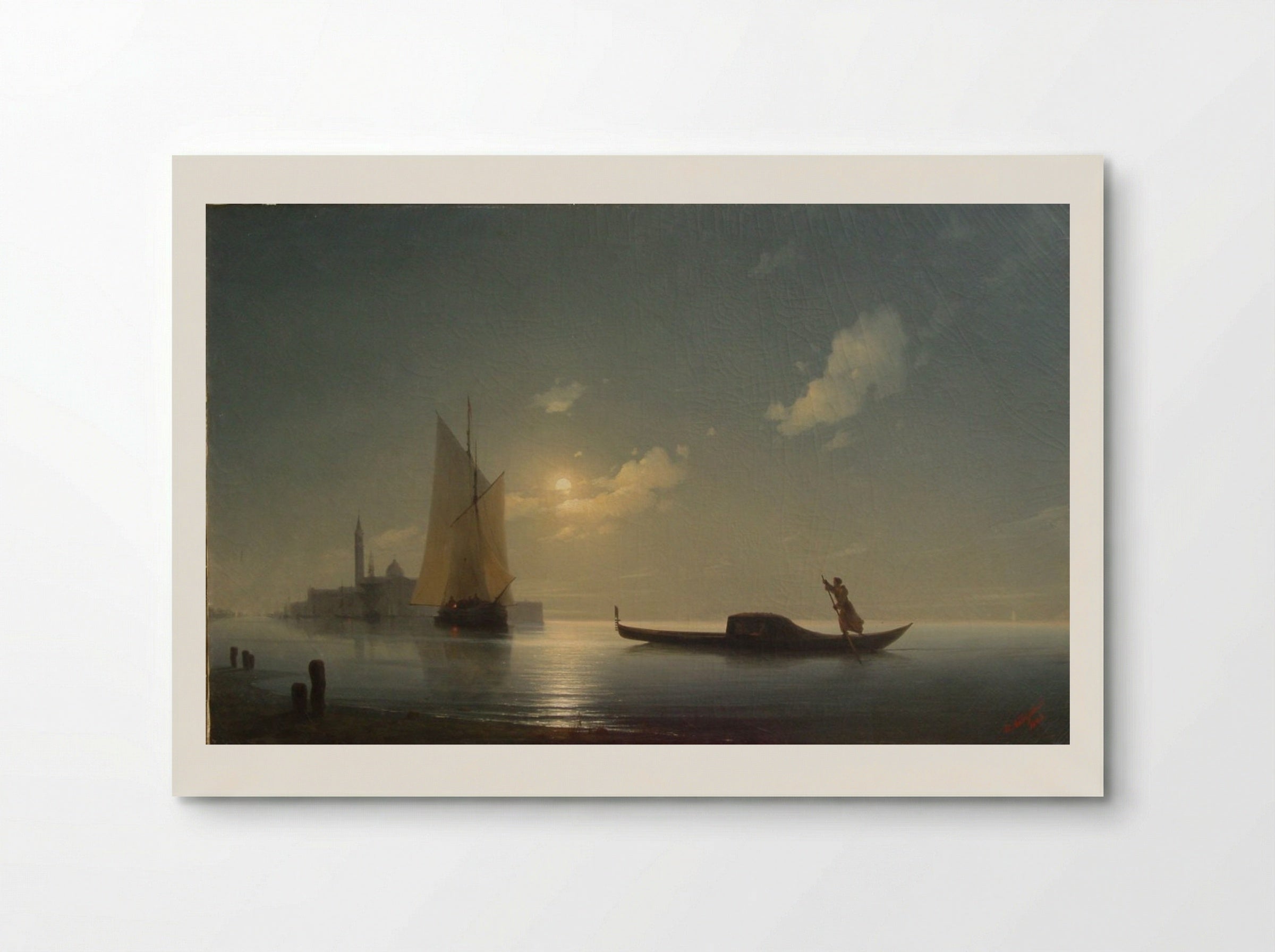 Gondolier at Sea by Night - Ivan Aivazovsky - Poster