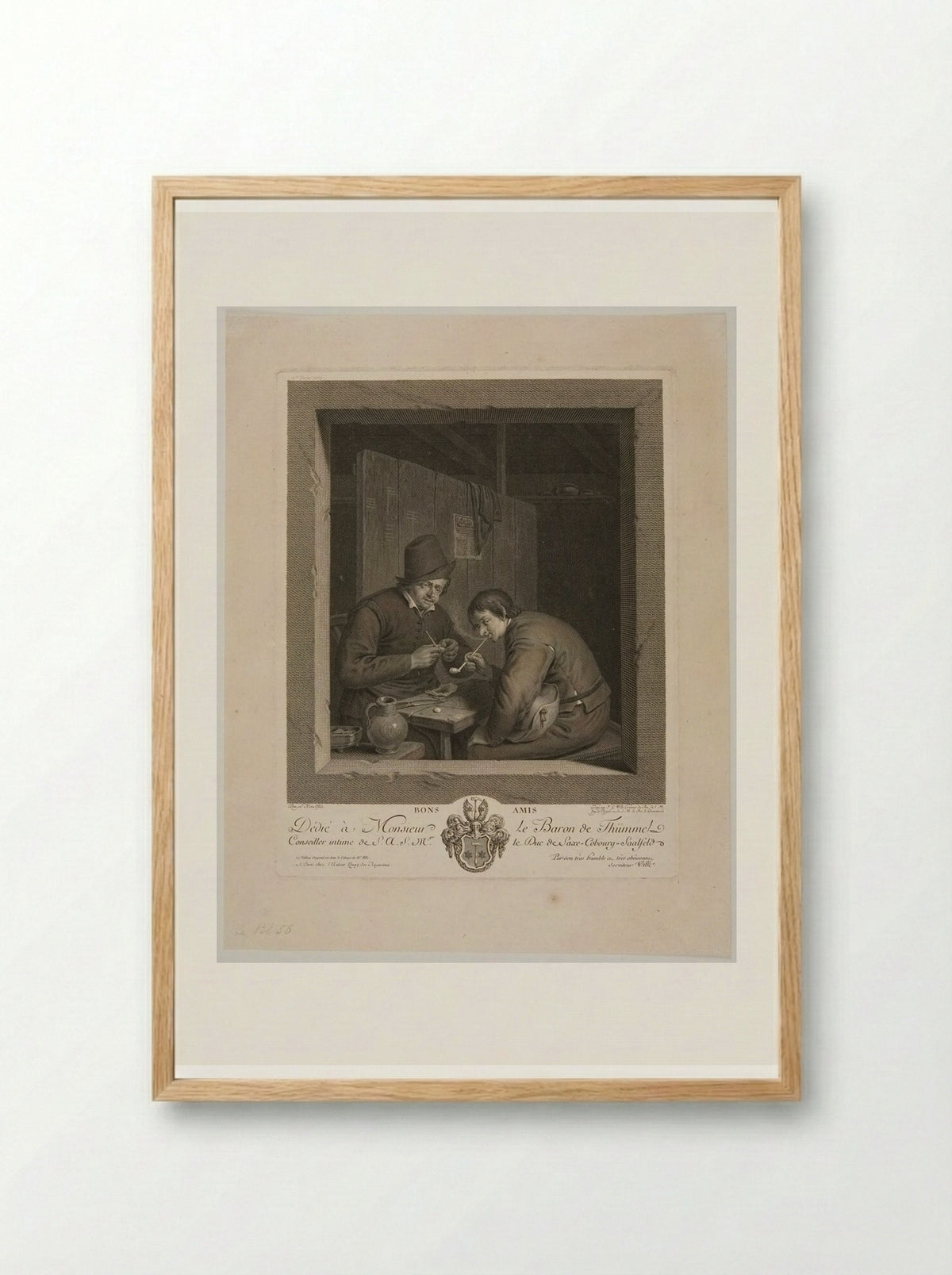 Good Friends - Johann Georg Wille - Framed Print Wood