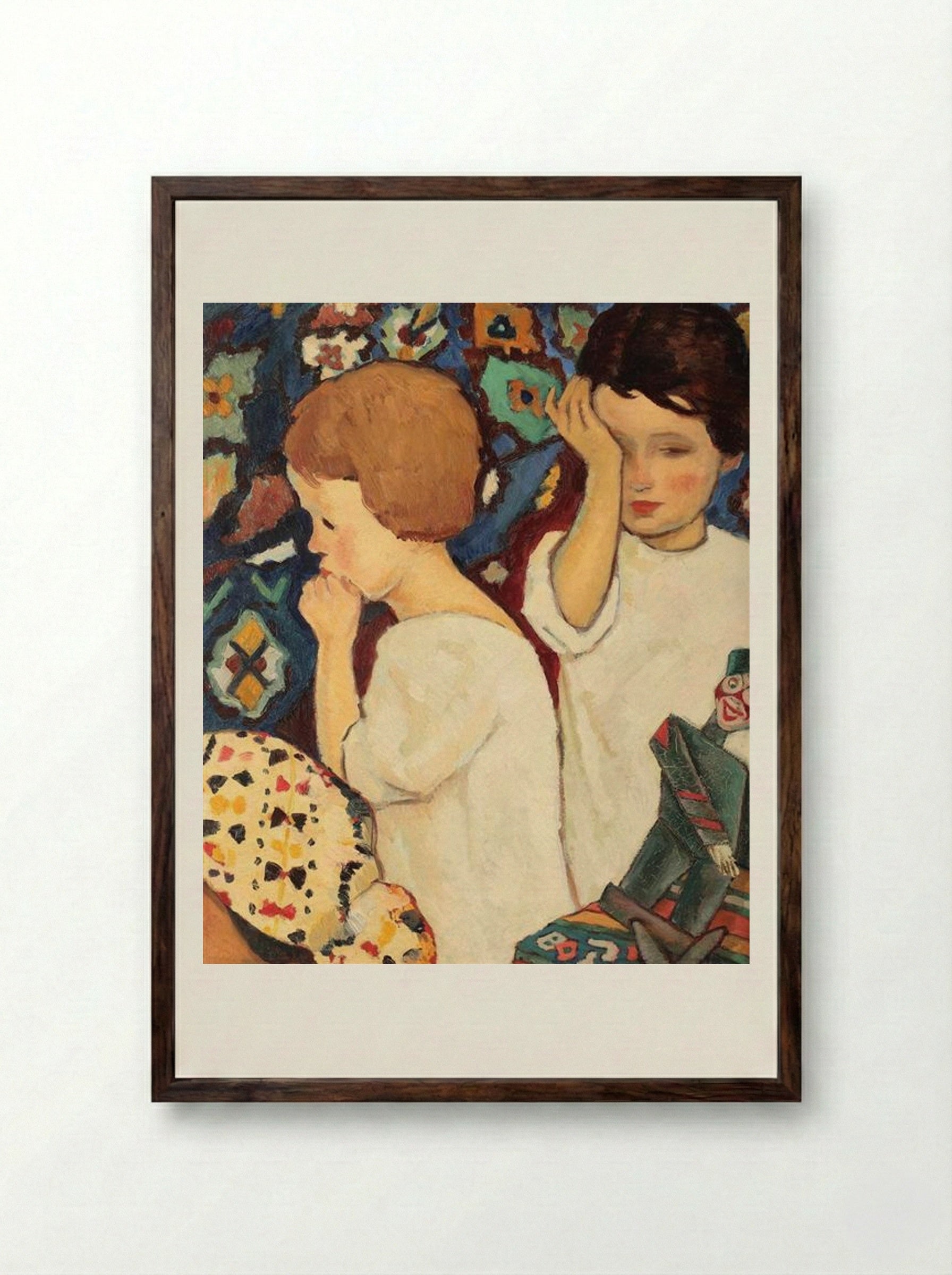 Good Night - Nicolae Tonitza - Framed Print Dark Wood