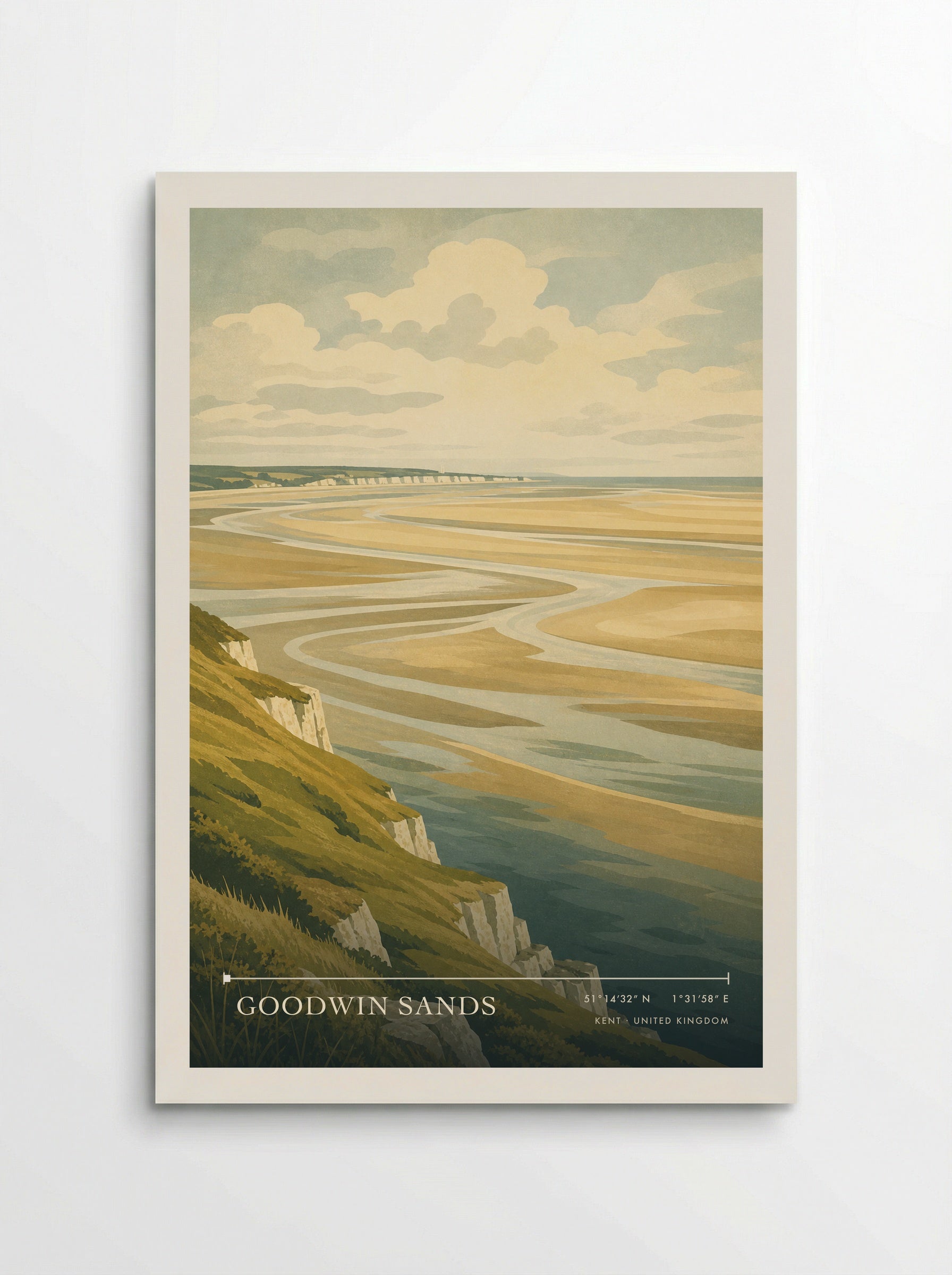 Goodwin Sands Kent United Kingdom Travel Poster - Poster