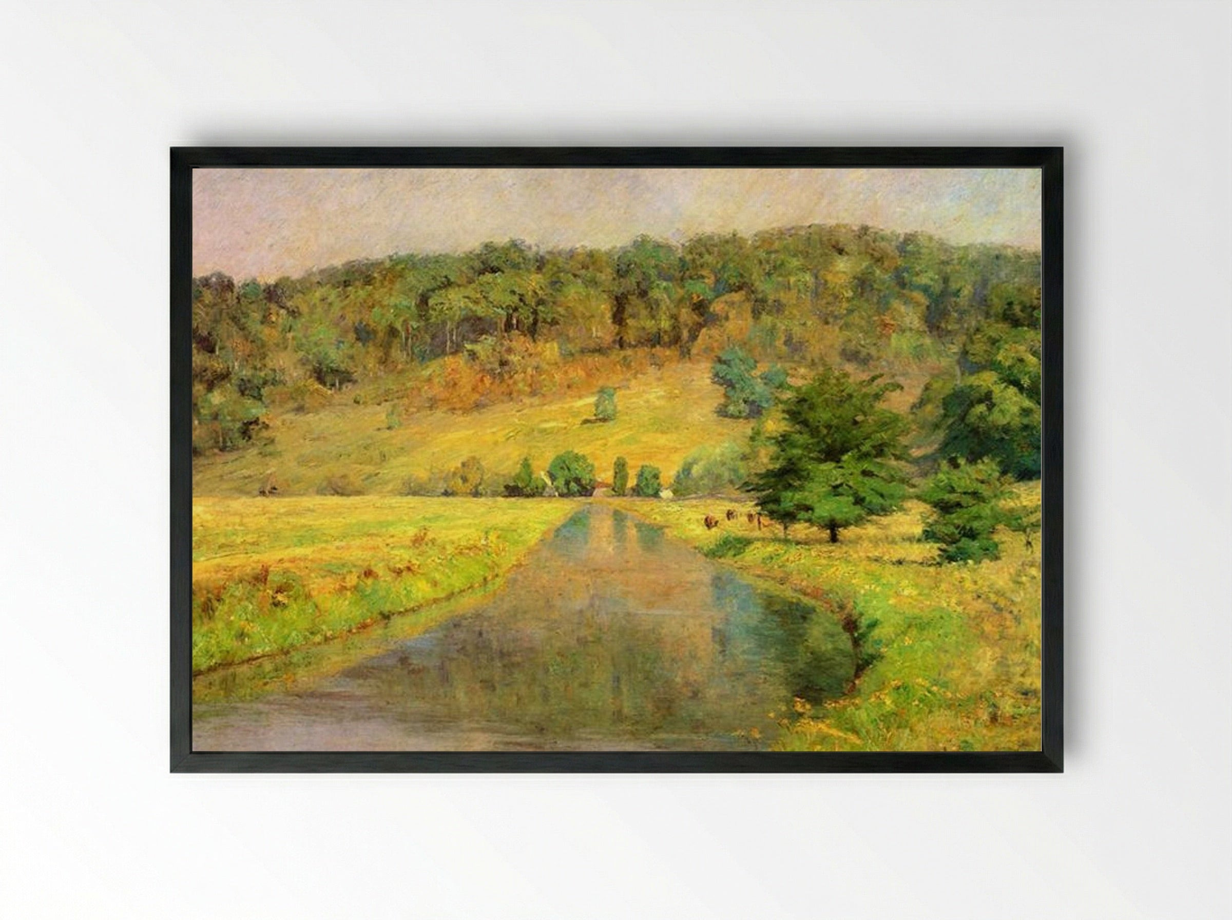 Gordon Hill - T. C. Steele - Framed Print Black