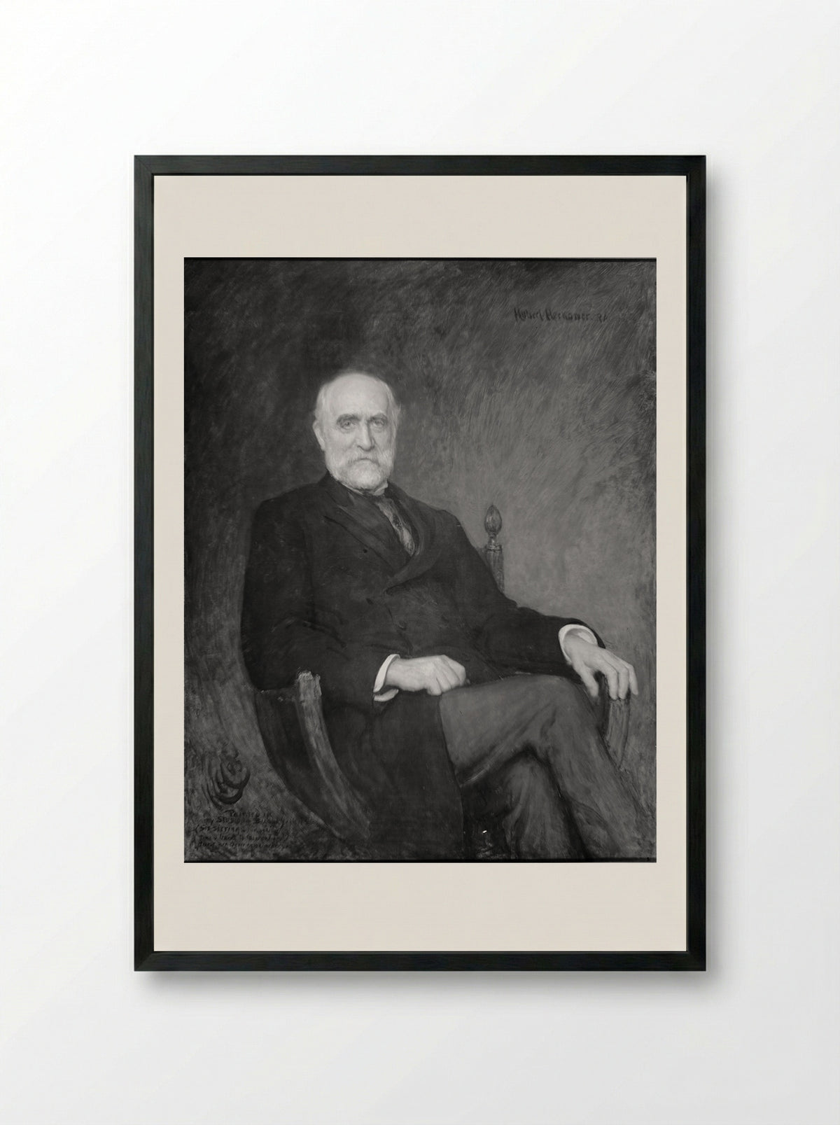 Gordon McKay (1821-1903) - Hubert von Herkomer - Framed Print Black