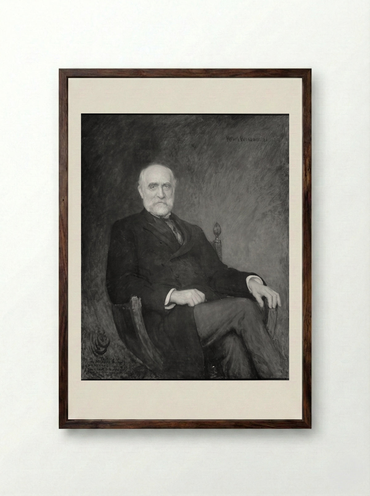 Gordon McKay (1821-1903) - Hubert von Herkomer - Framed Print Dark Wood