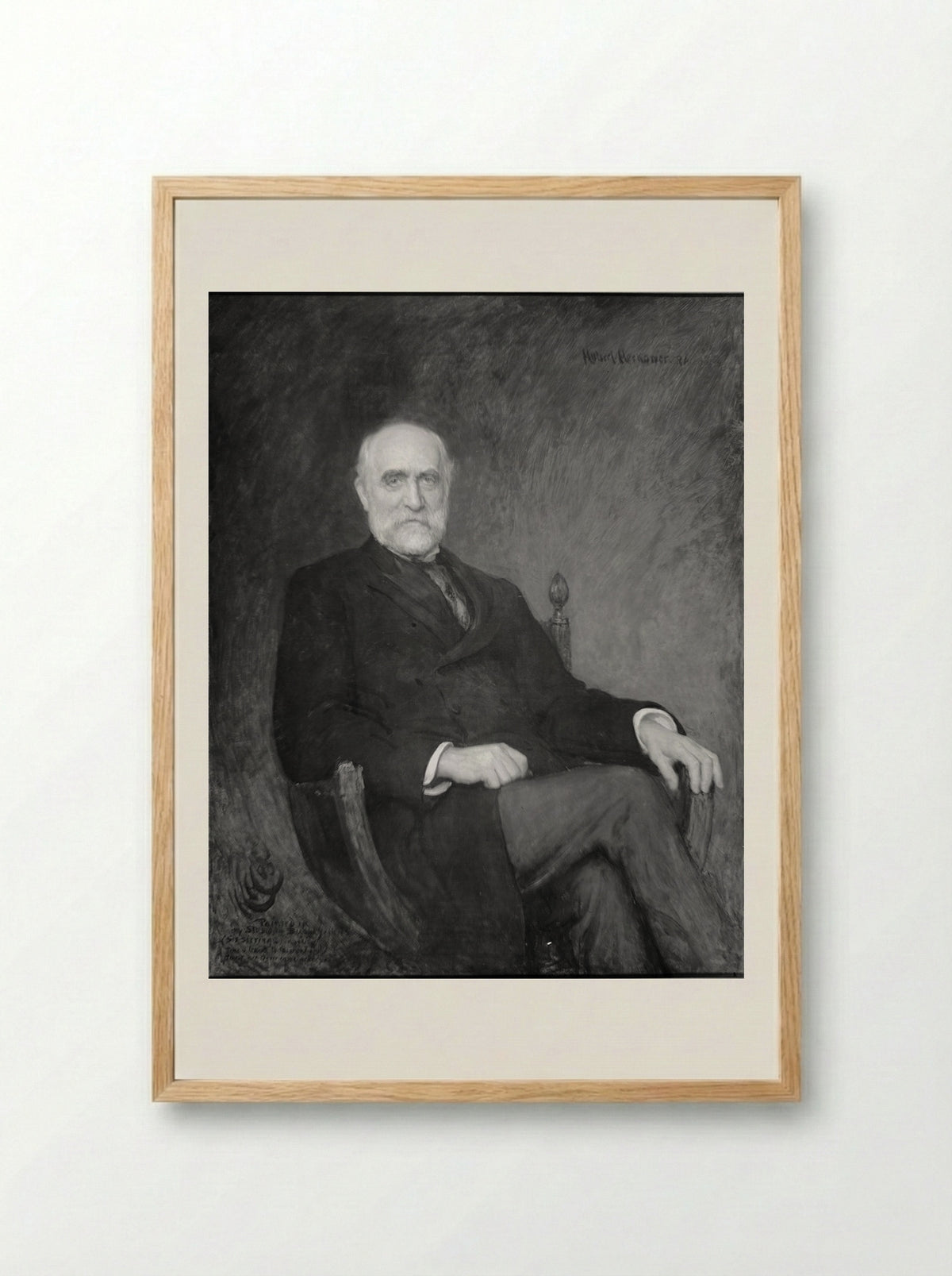 Gordon McKay (1821-1903) - Hubert von Herkomer - Framed Print Wood