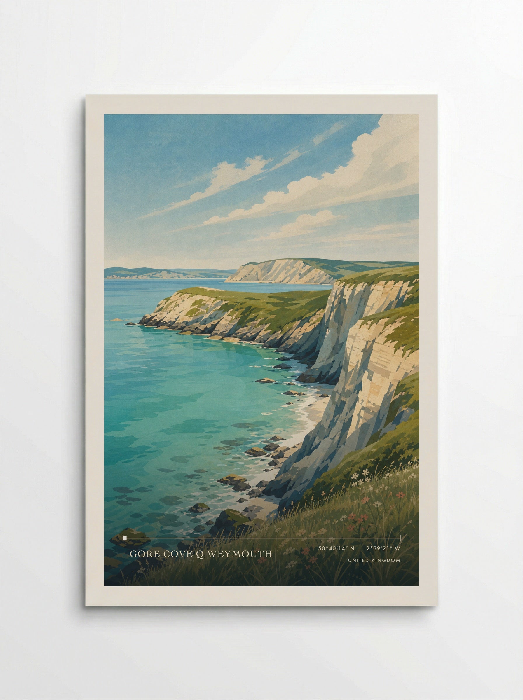 Gore Cove Q Weymouth United Kingdom Travel Poster - Poster